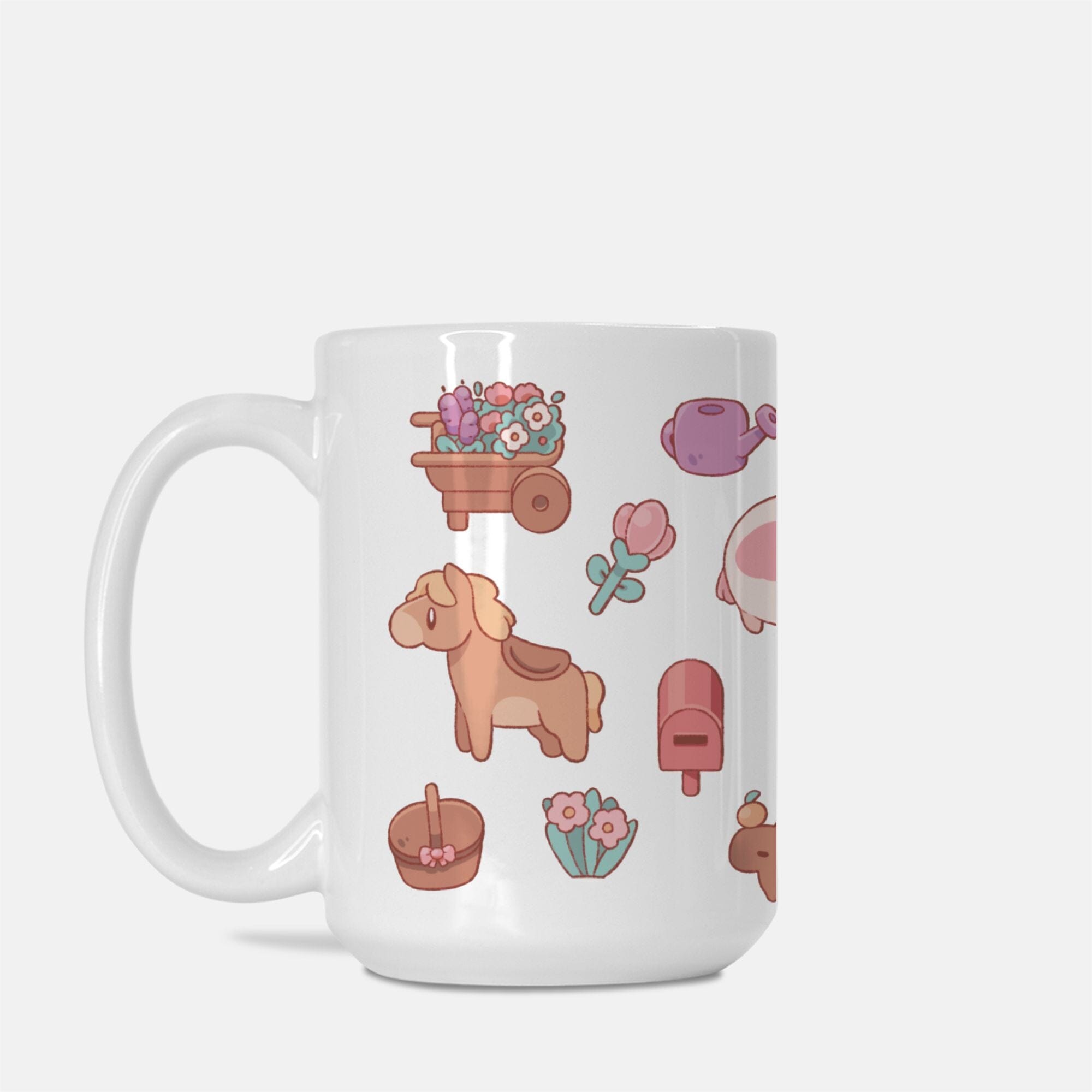 Fields of Mistria Pattern | Ceramic Mug 15oz. | Cozy Games Mugs Threads & Thistles Inventory