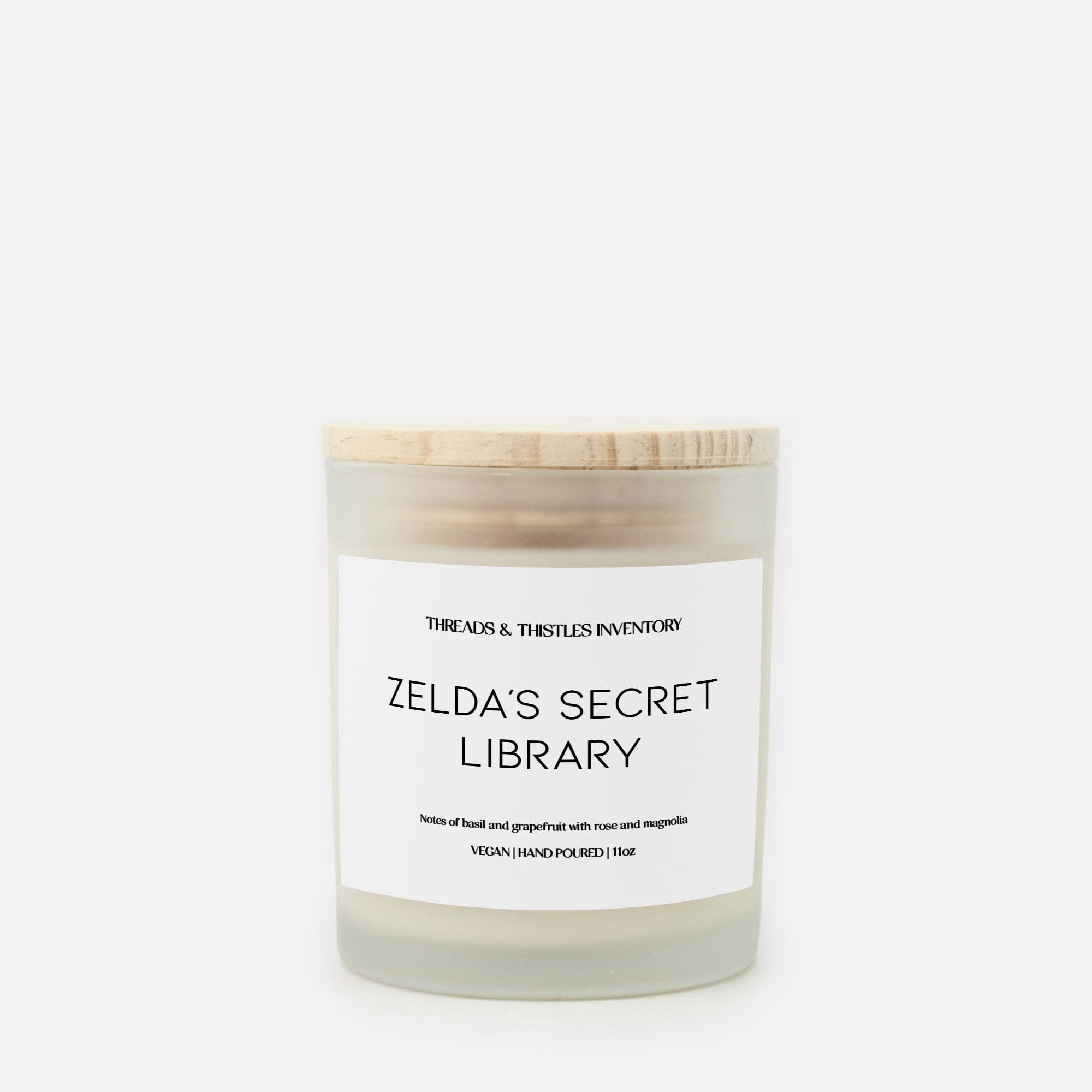Zelda's Secret Library | 11oz Candle | The Legend of Zelda Candles Threads & Thistles Inventory