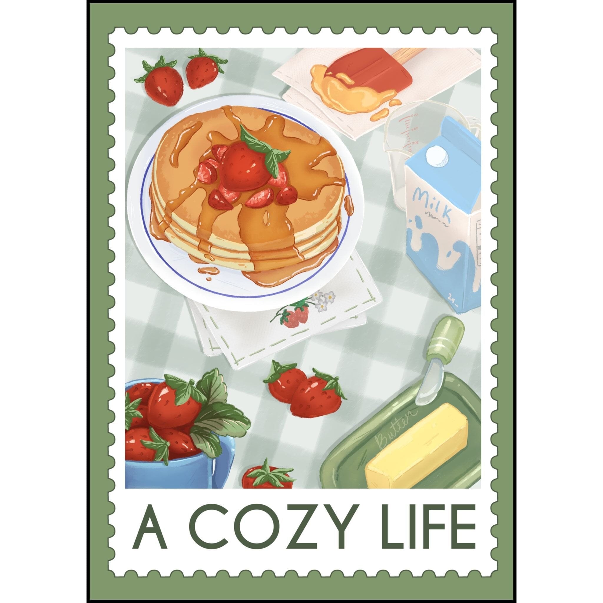 A Cozy Life | Woven Blanket | Cozy Games & Hobbies Home Decor Printify 52'' × 37''
