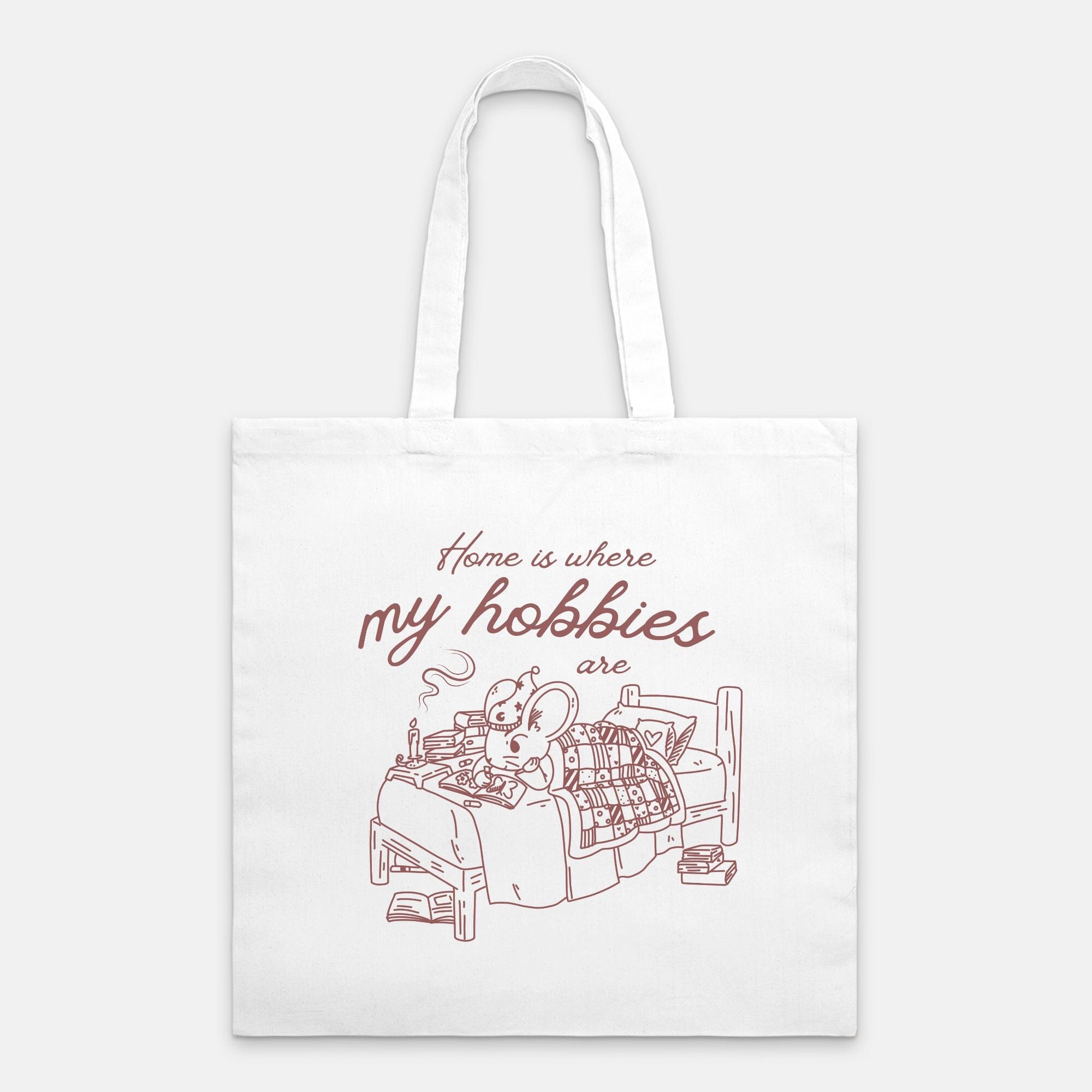 Home is where My Hobbies are Tote Bag Lightweight Tote Bags Threads & Thistles Inventory White