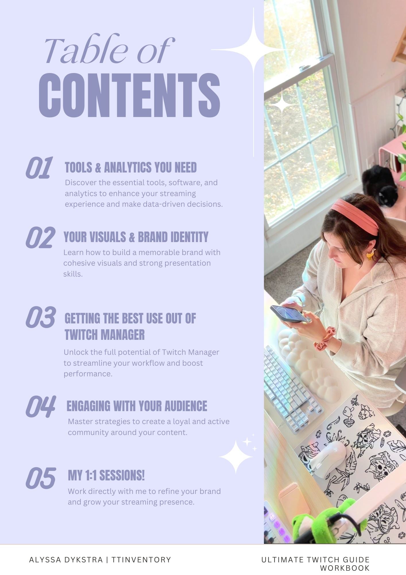 Twitch Streamer Guide & Workbook Threads & Thistles Inventory