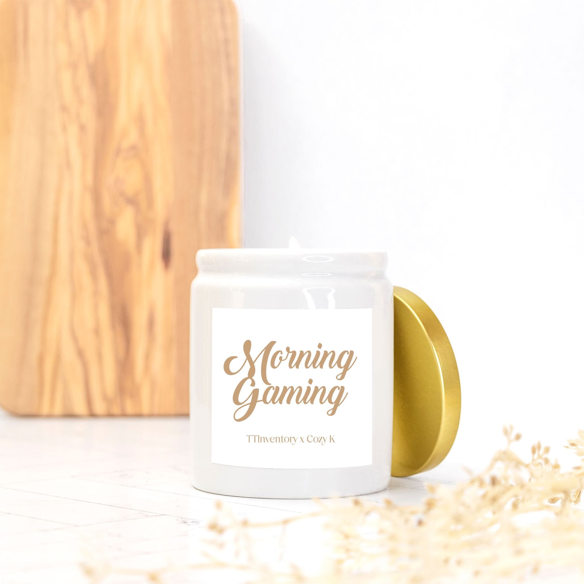 Morning Gaming | 8oz Ceramic Candle | Cozy Gamer Candles Threads & Thistles Inventory