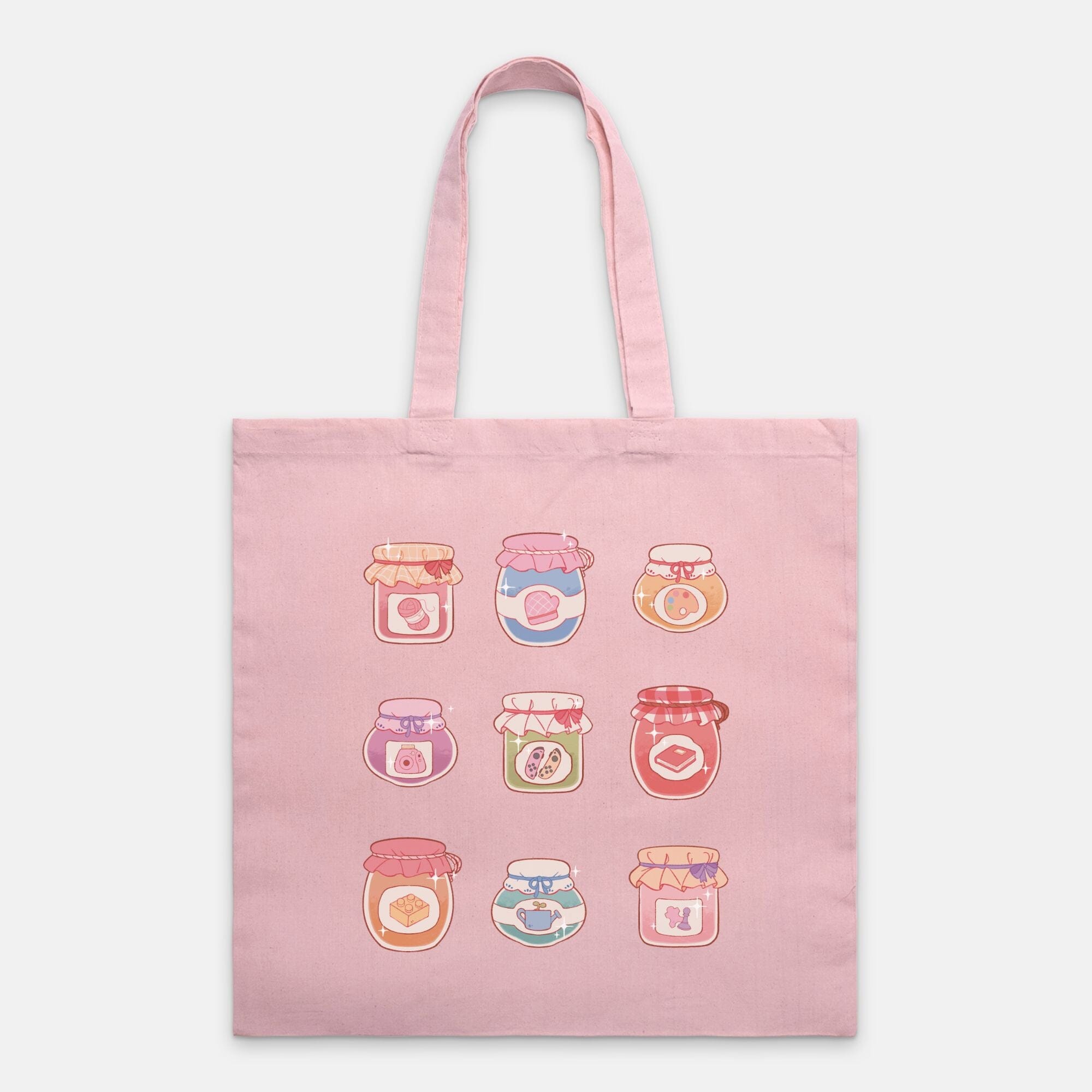 Hobby Jams | Tote Bag Lightweight | Cozy Games & Hobbies Tote Bags Threads & Thistles Inventory Light Pink