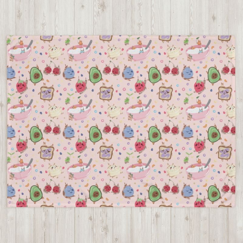 Breakfast Koroks | Throw Blanket | Titty Tea Zelda Threads & Thistles Inventory