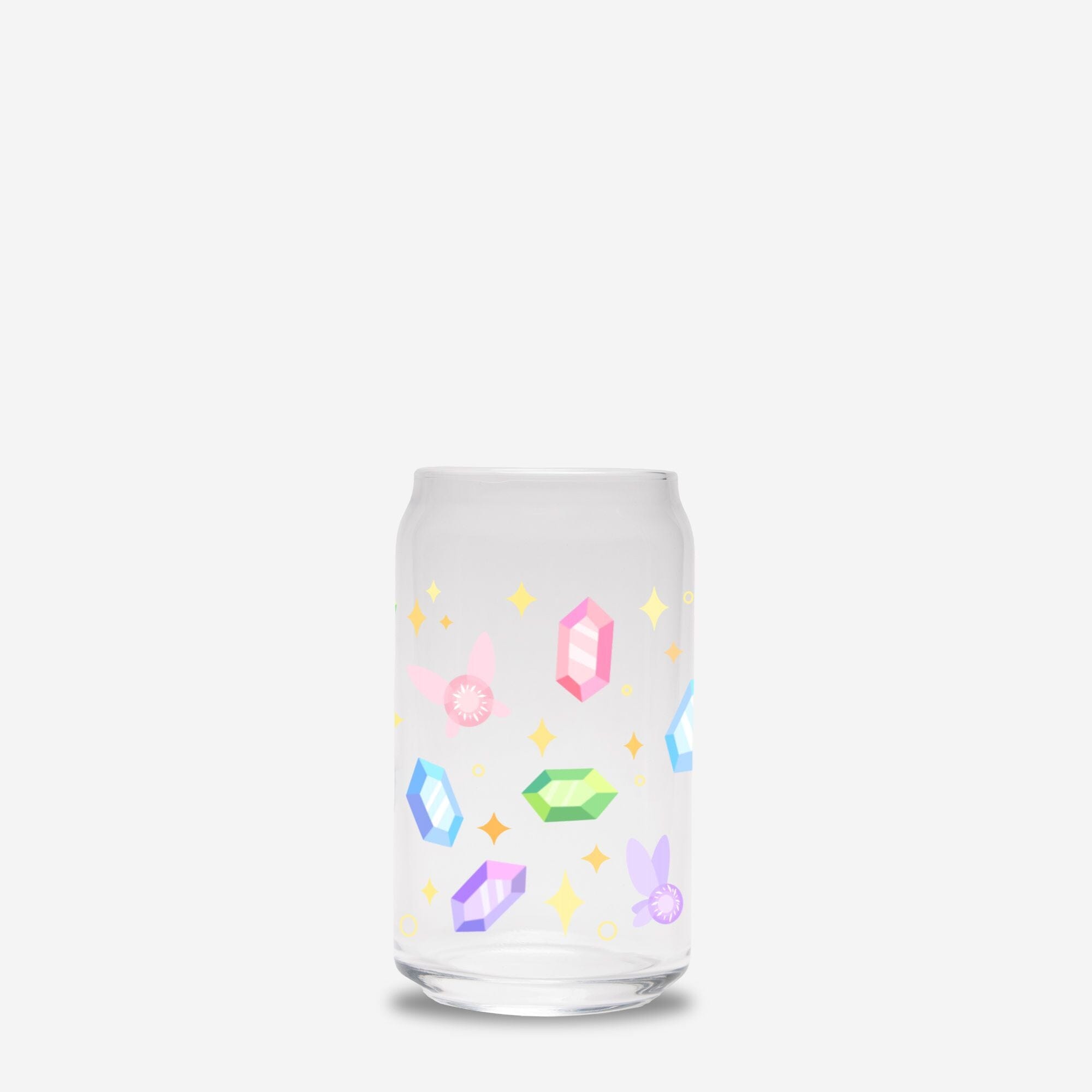 Navi Fairies and Rupees | Glass Tumbler | Titty Tea Zelda Tumblers Threads & Thistles Inventory No Straw or Lid
