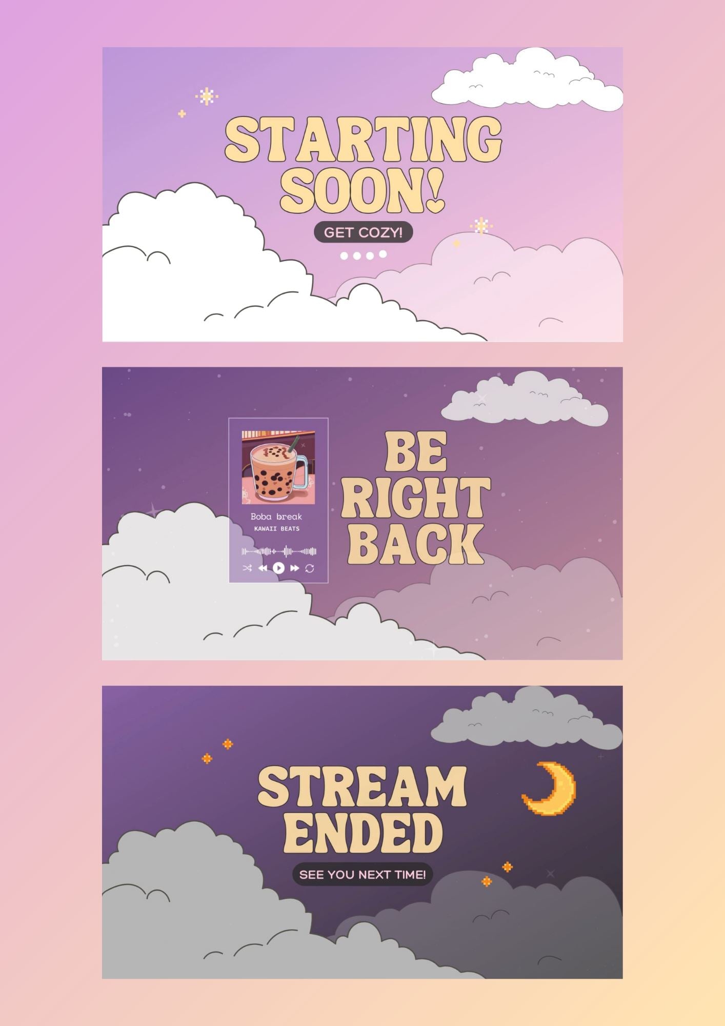Kawaii Animated Scenes | Stream Components Threads & Thistles Inventory