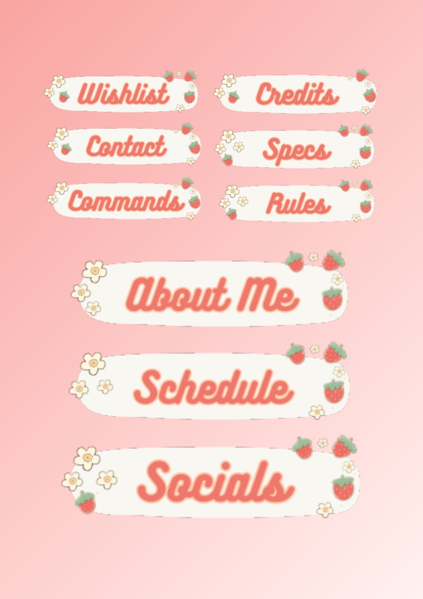 Strawberry Panels | Stream Components Threads & Thistles Inventory