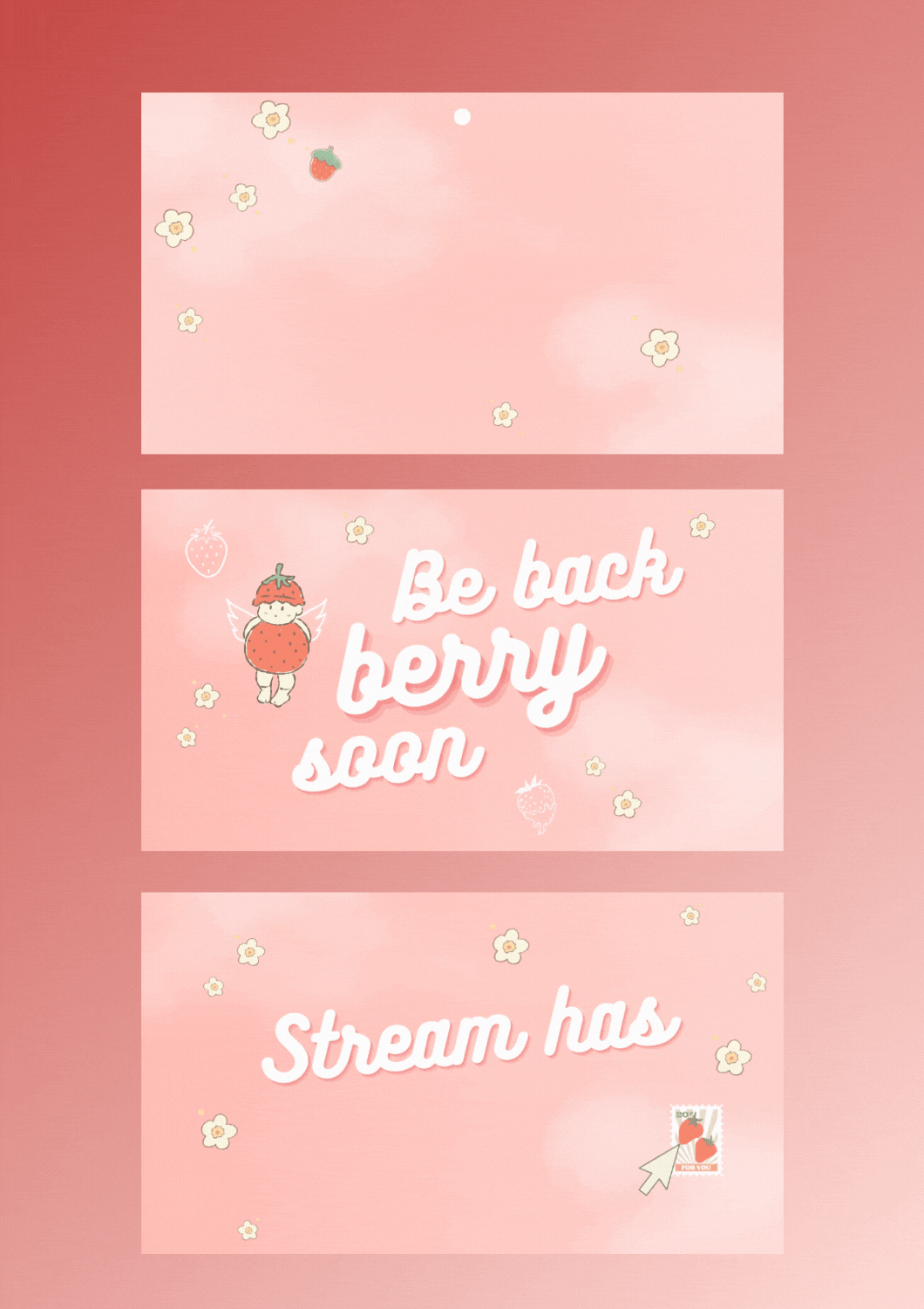 Strawberry Animated Scenes | Stream Components Threads & Thistles Inventory