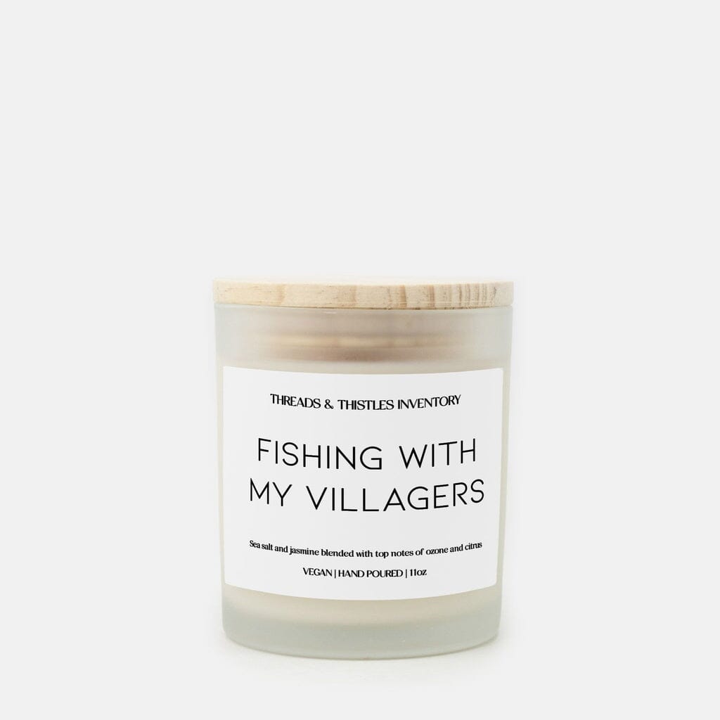 Fishing with my Villagers | 11oz Candle | Animal Crossing Candles Threads & Thistles Inventory