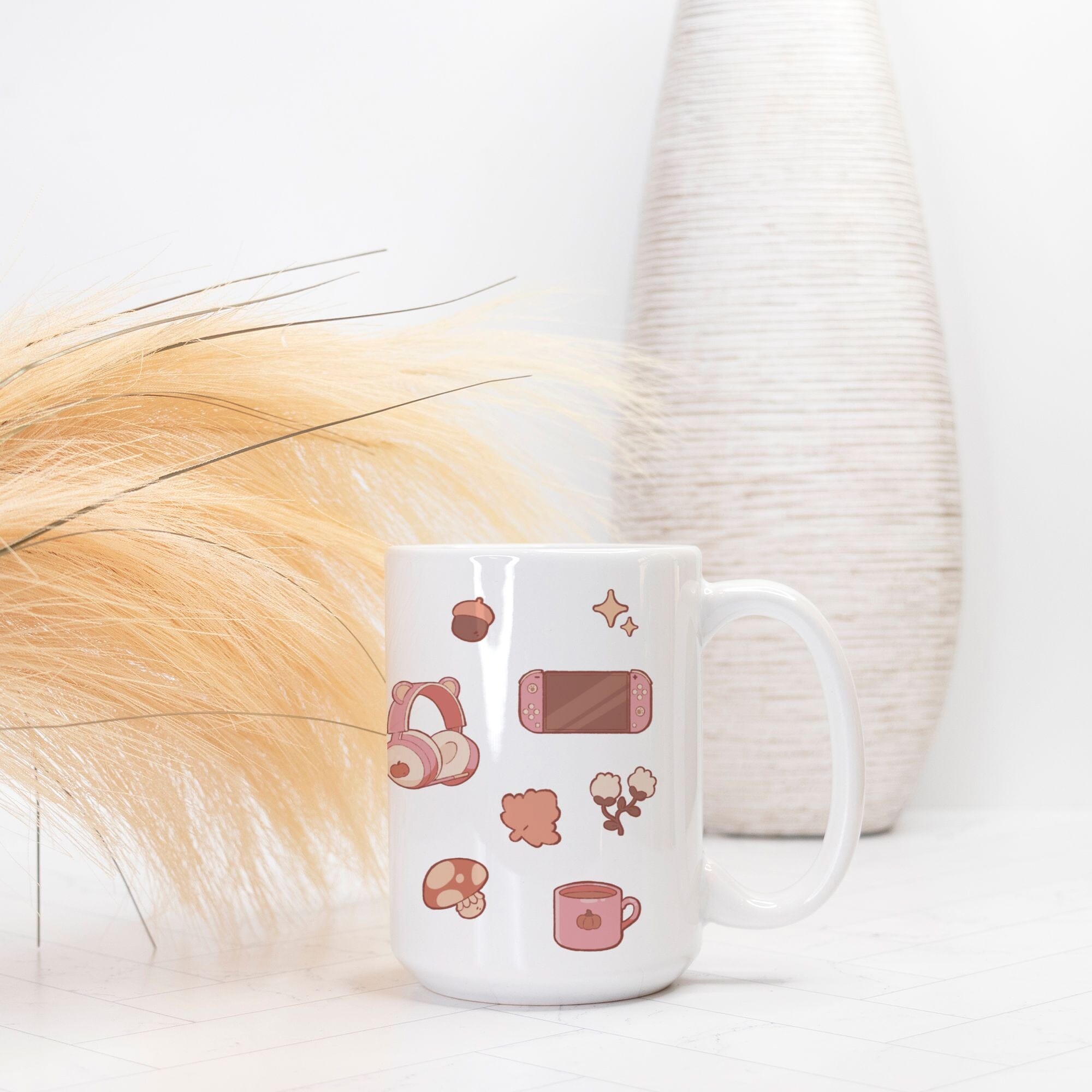 Cozy Gaming in Fall | Mug Deluxe 15oz. | Cozy Games Mugs Threads & Thistles Inventory