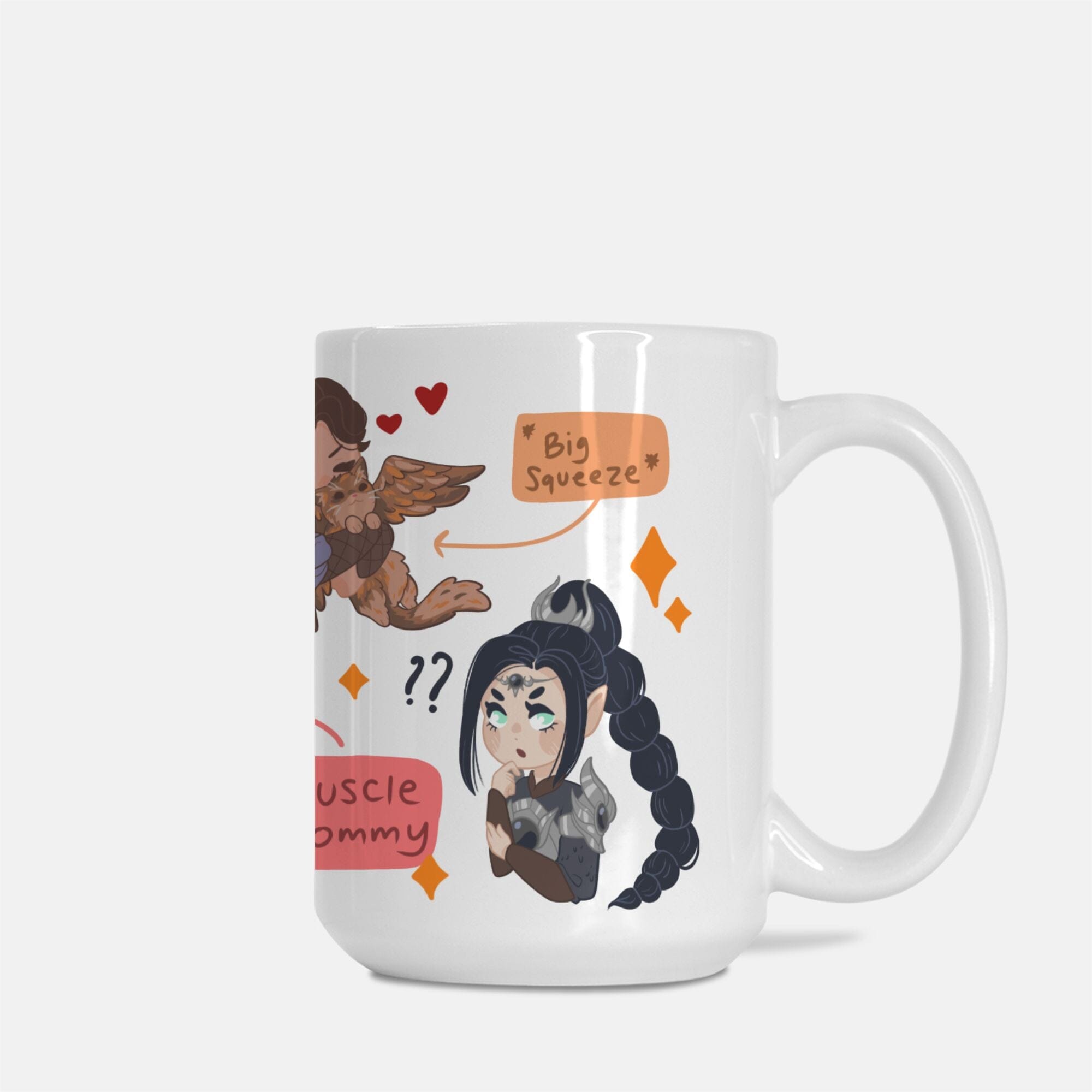 Chibi Baldur's Gate | Mug Deluxe 15 oz. | Baldur's Gate Mugs Threads & Thistles Inventory