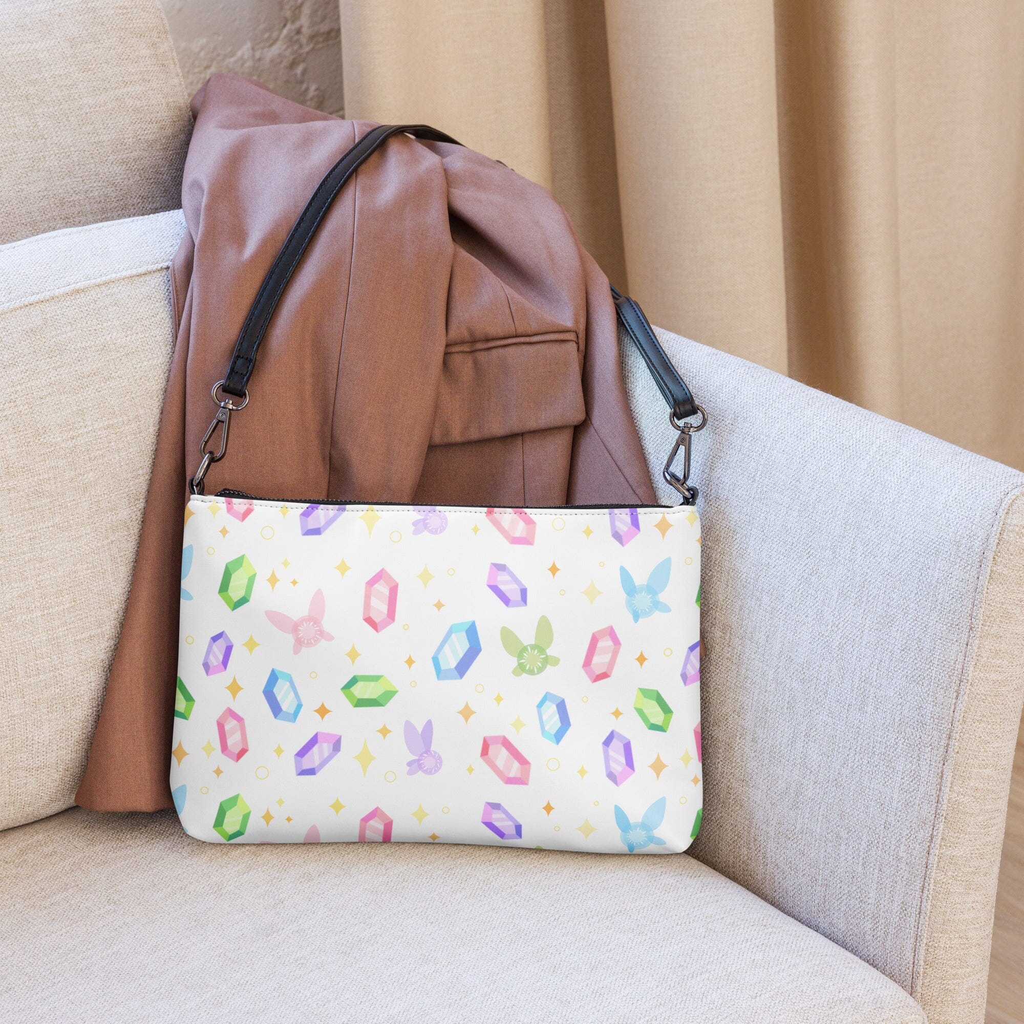 Navi Fairies and Rupees | Crossbody bag | Titty Tea Zelda Threads & Thistles Inventory