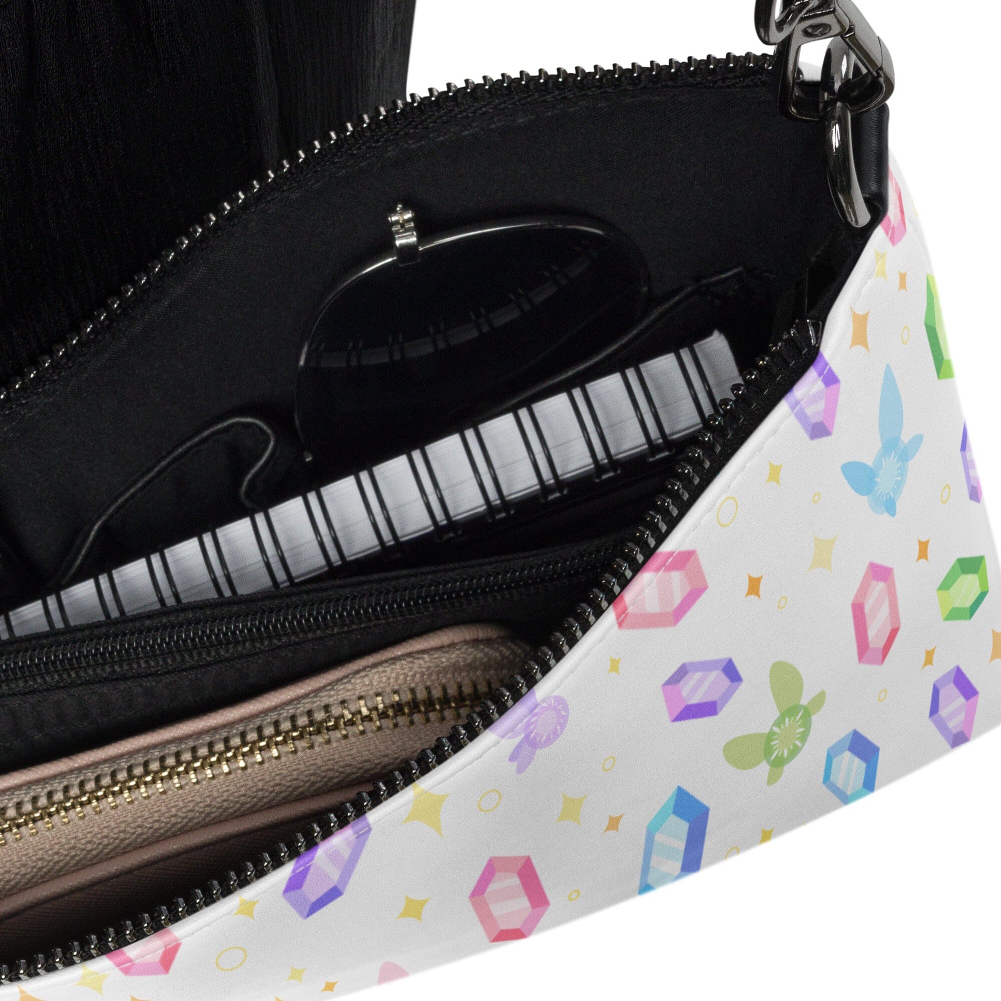 Navi Fairies and Rupees | Crossbody bag | Titty Tea Zelda Threads & Thistles Inventory