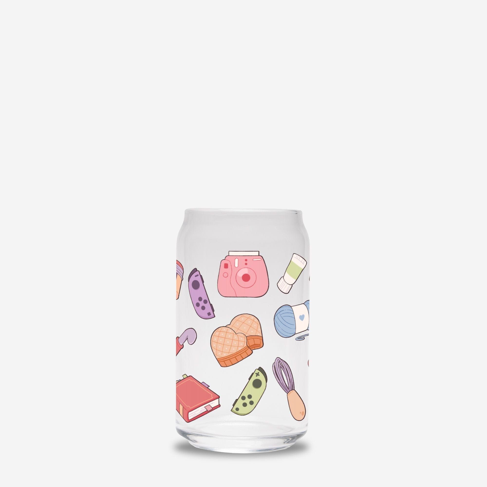 Cozy Hobbies | Glass Can | Cozy Games & Hobbies Drinkware Threads & Thistles Inventory No Straw or Lid