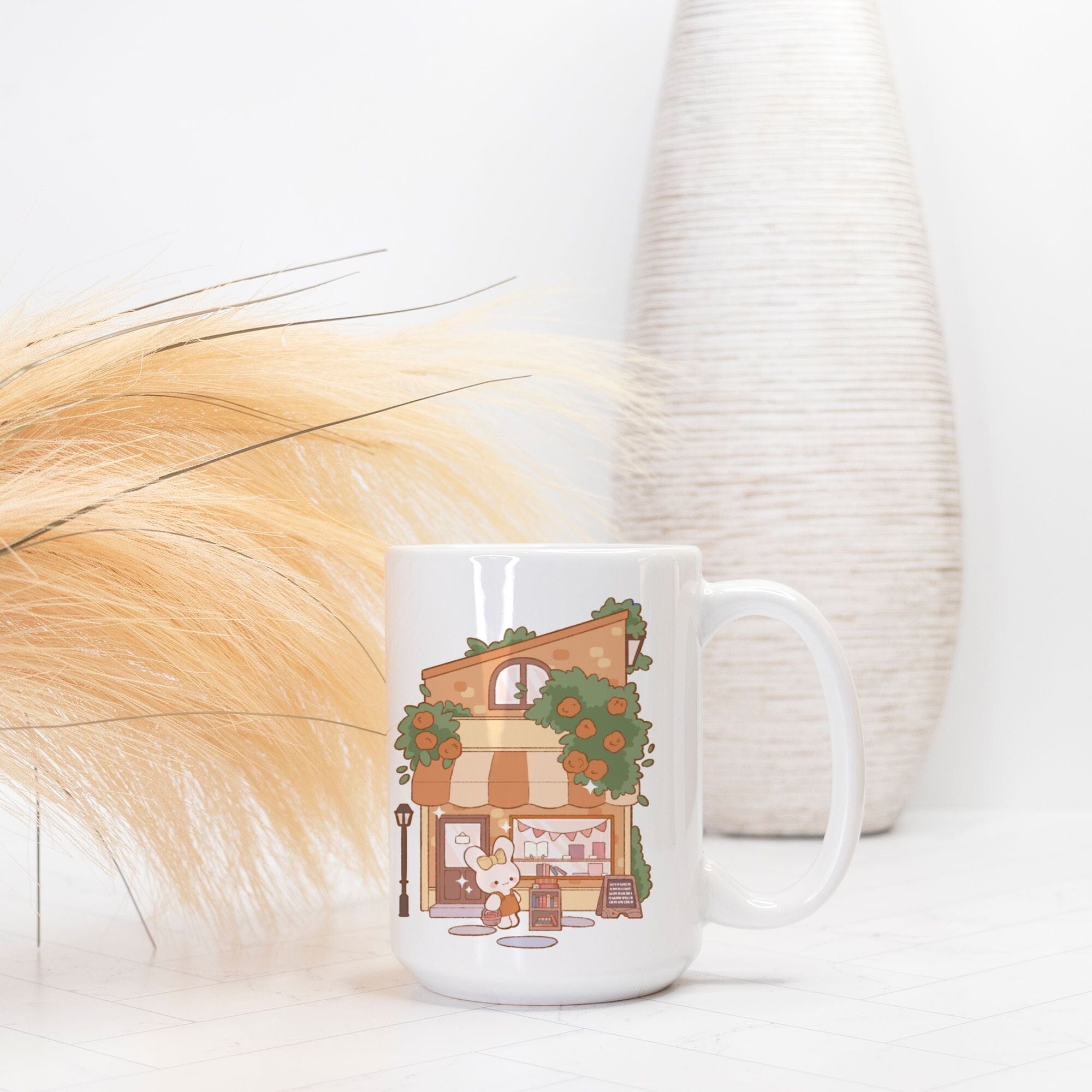 Cozy Bookstore | Mug Deluxe 15oz. | Cozy Games & Hobbies Mugs Threads & Thistles Inventory
