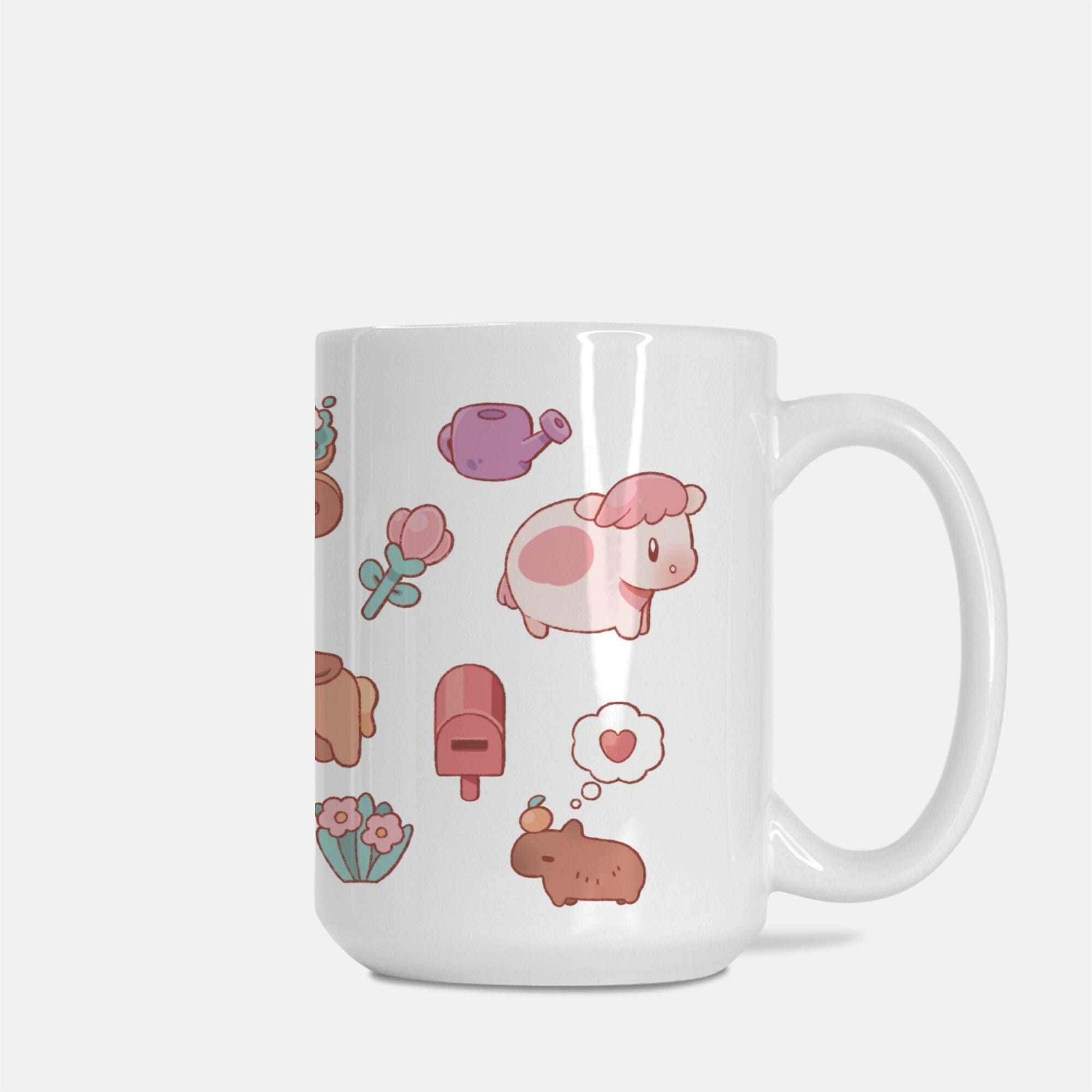 Fields of Mistria Pattern | Ceramic Mug 15oz. | Cozy Games Mugs Threads & Thistles Inventory
