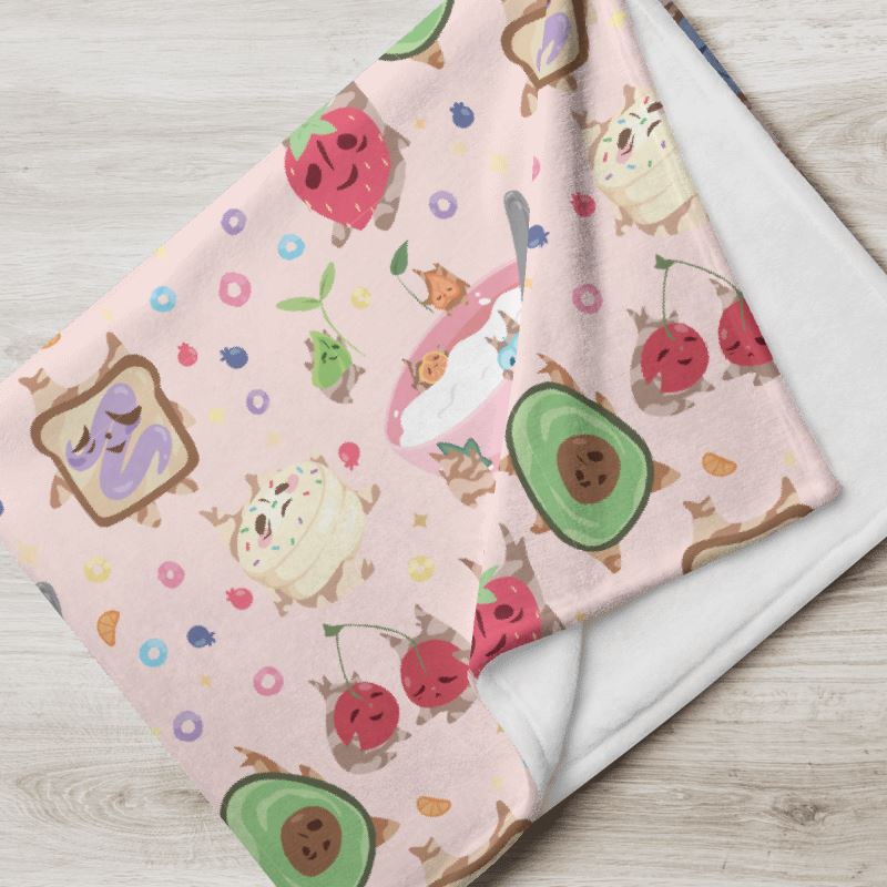 Breakfast Koroks | Throw Blanket | Titty Tea Zelda Threads & Thistles Inventory