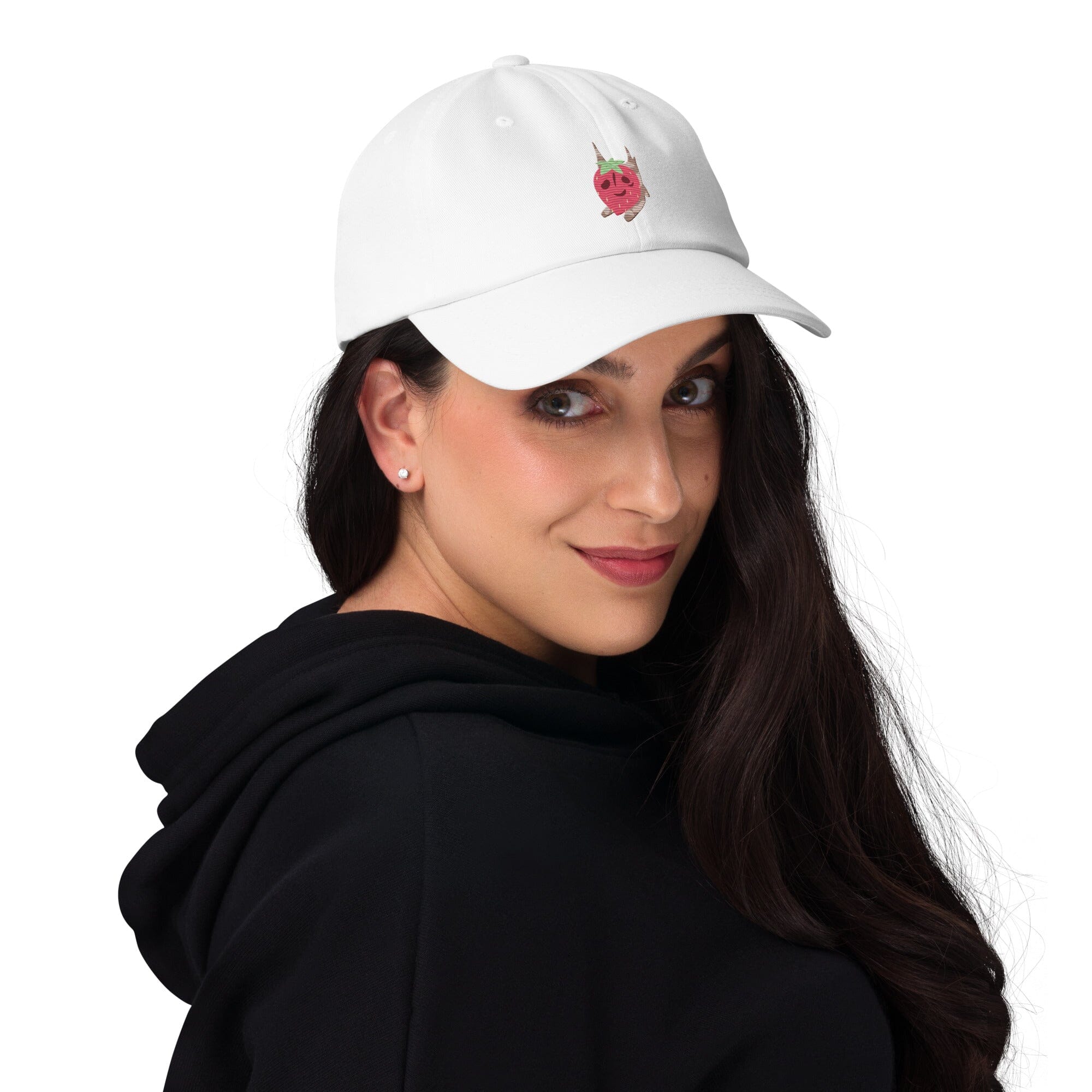 Strawberry Korok | Embroidered Dad hat | Titty Tea Zelda Threads & Thistles Inventory
