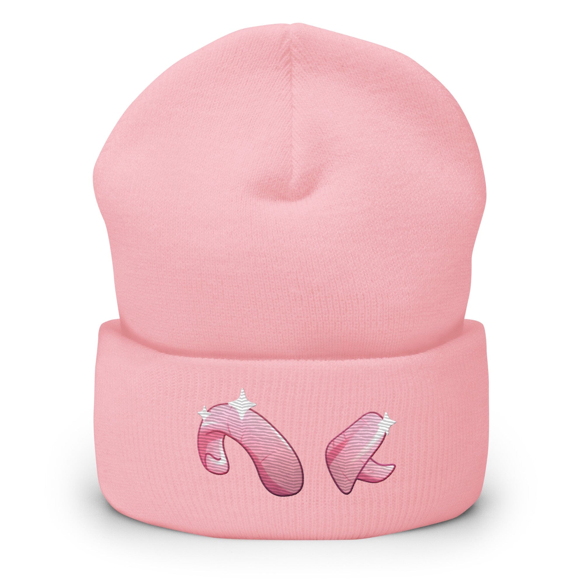 Kawaii Tiefling | Cuffed Beanie | Baldur's Gate Threads & Thistles Inventory Baby Pink