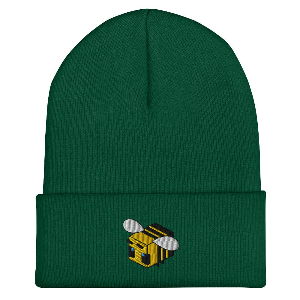 Minecraft Bee | Cuffed Beanie | Minecraft Beanies Threads and Thistles Inventory Spruce 