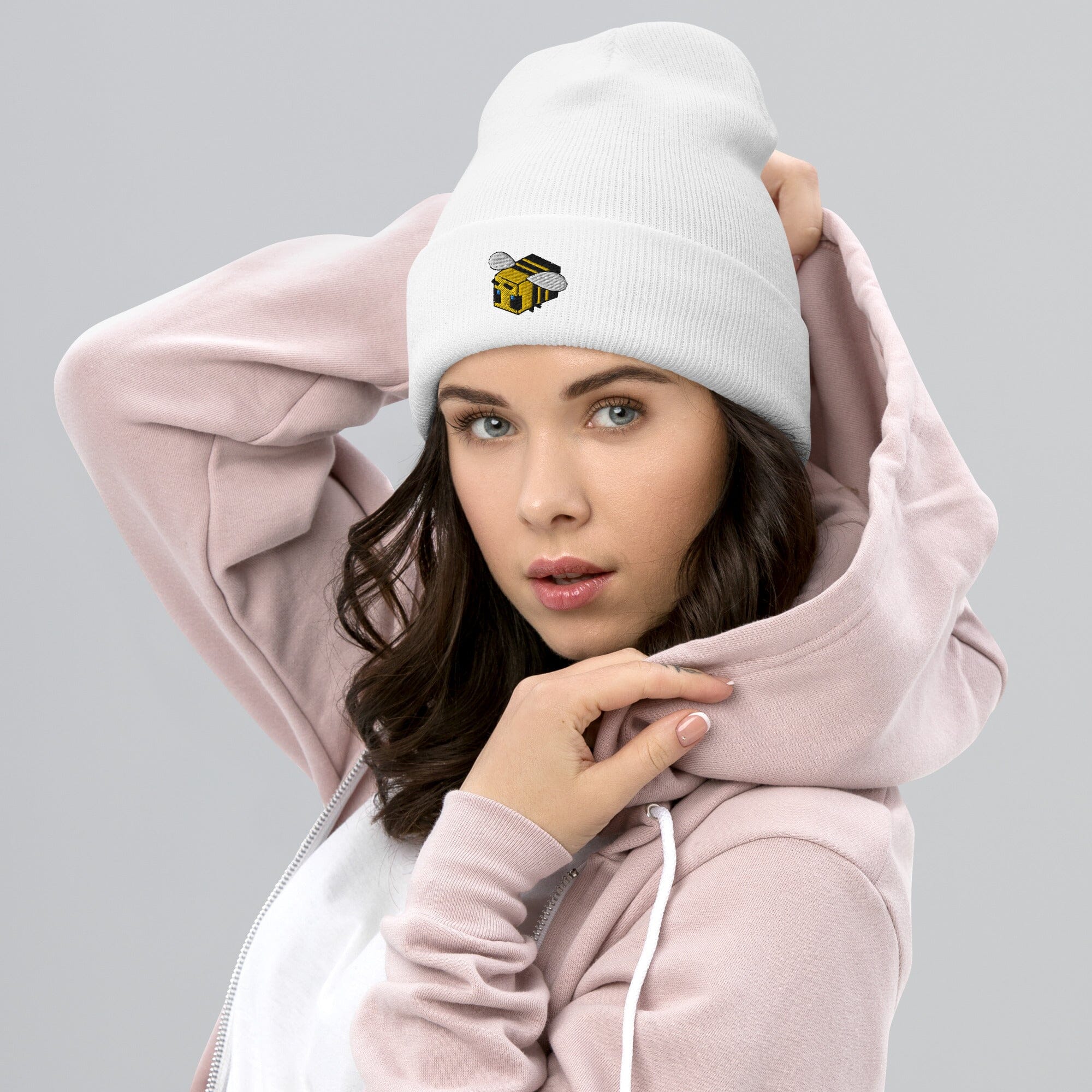 Minecraft Bee | Cuffed Beanie | Minecraft Beanies Threads and Thistles Inventory 