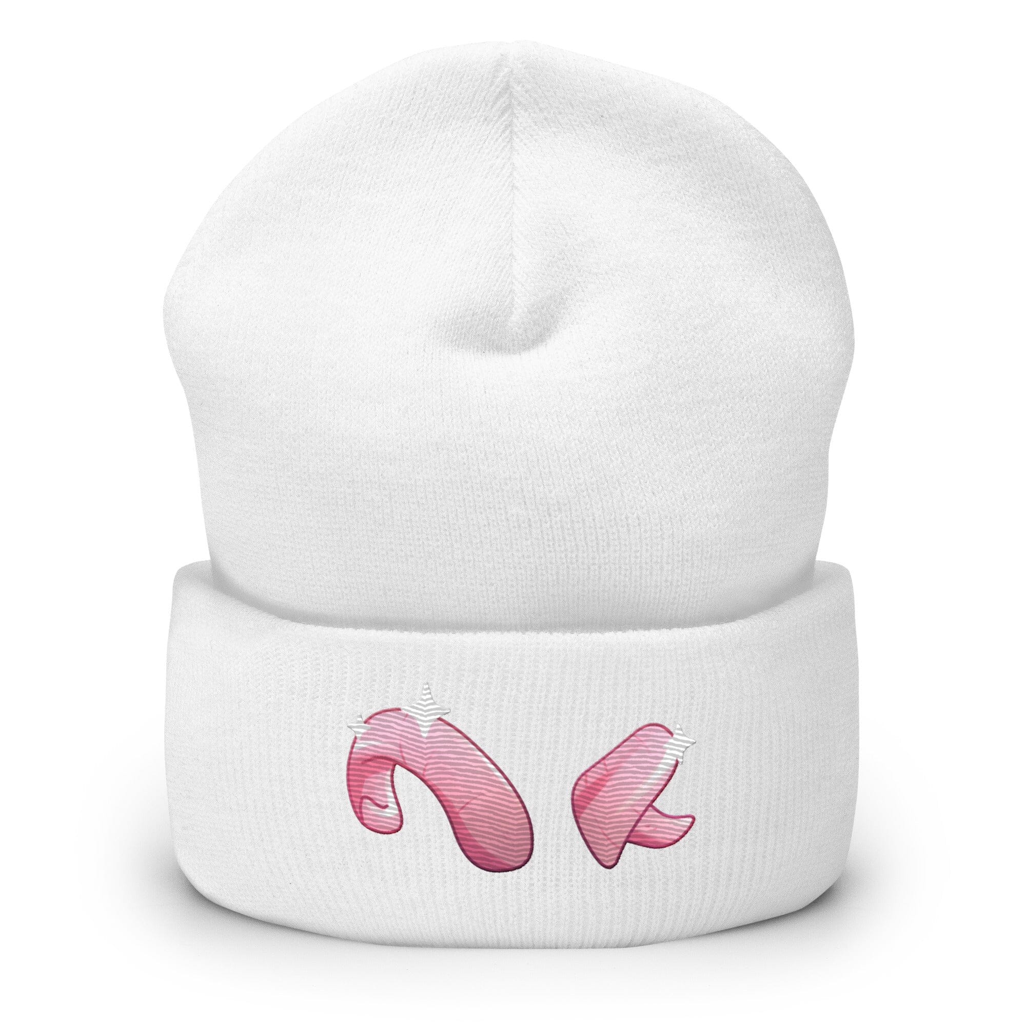 Kawaii Tiefling | Cuffed Beanie | Baldur's Gate Threads & Thistles Inventory White