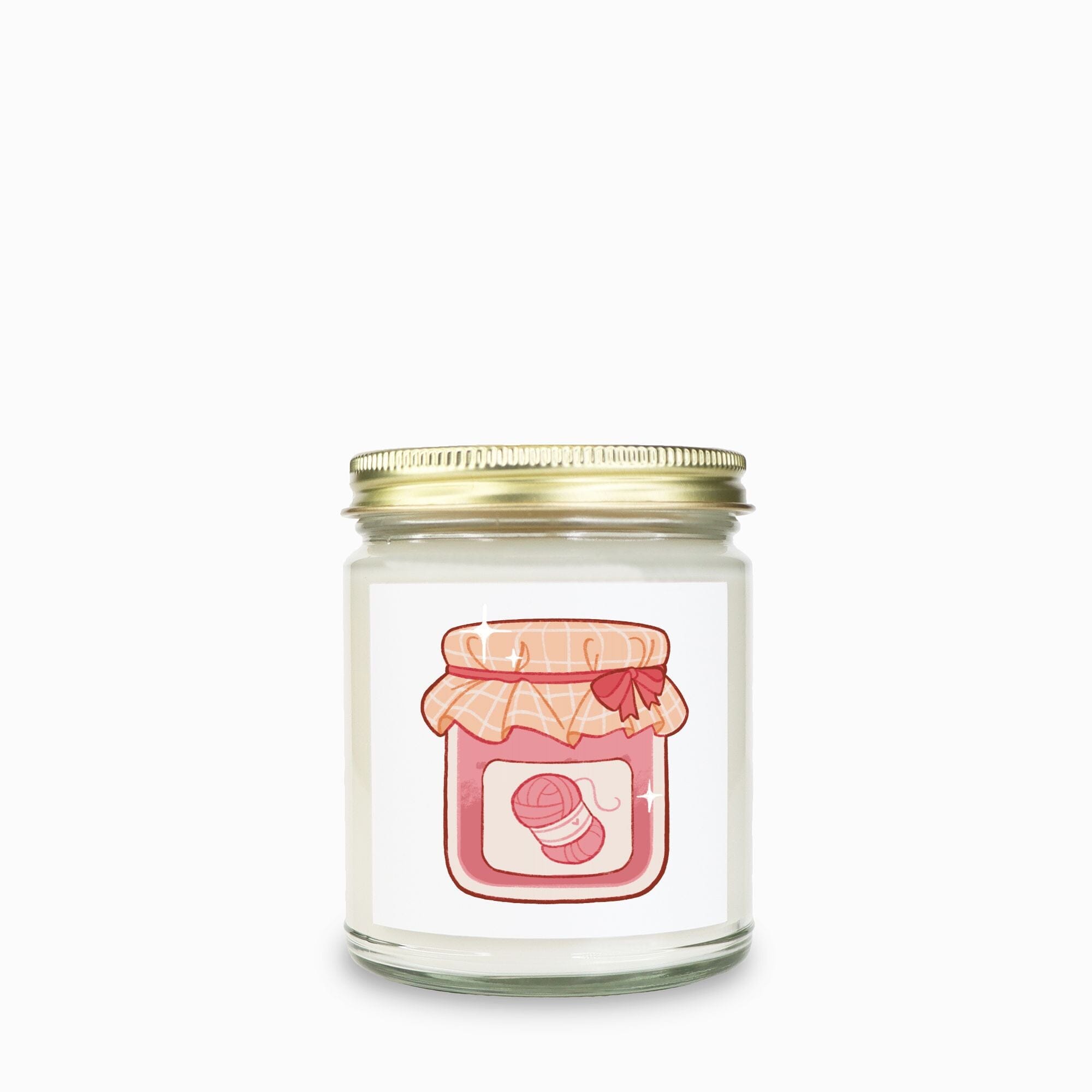 Knitting Hobby | Candle Clear Jar 9oz | Cozy Games & Hobbies Candles Threads & Thistles Inventory Grapefruit & Mangosteen