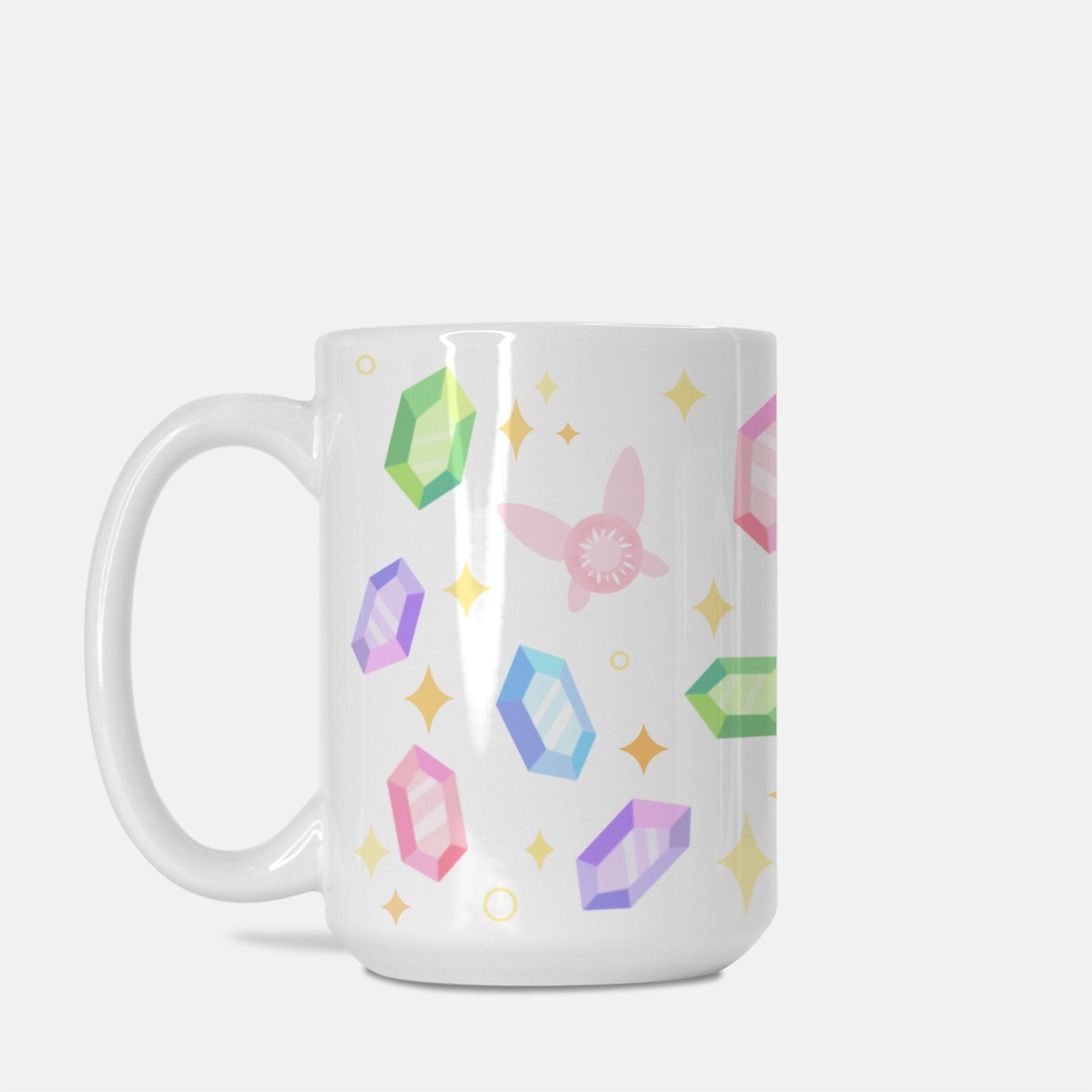 Navi Fairies and Rupees | Mug Deluxe 15 oz. | Titty Tea Zelda Mugs Threads & Thistles Inventory