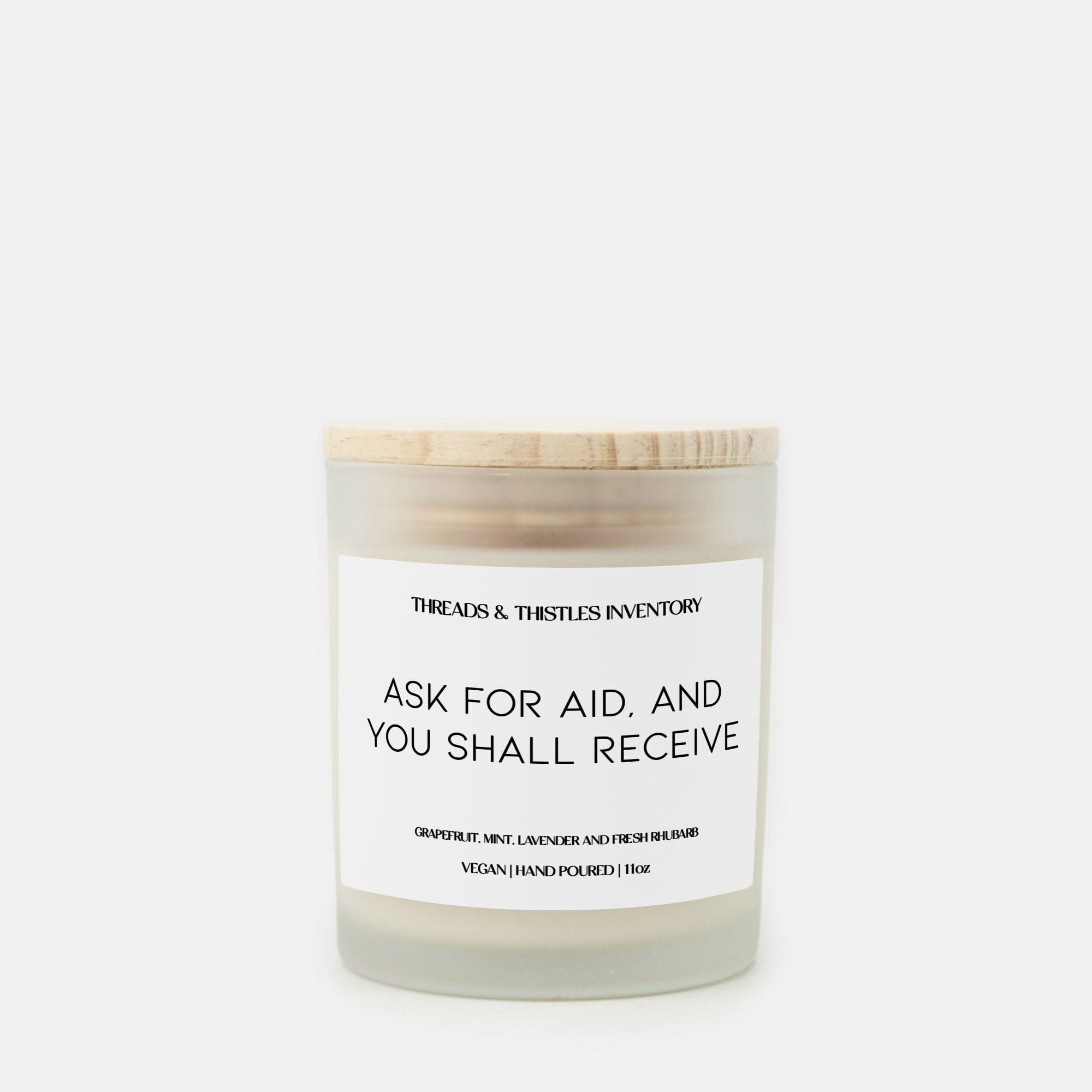Ask for Aid | 11oz Candle | Valorant Candles Threads & Thistles Inventory