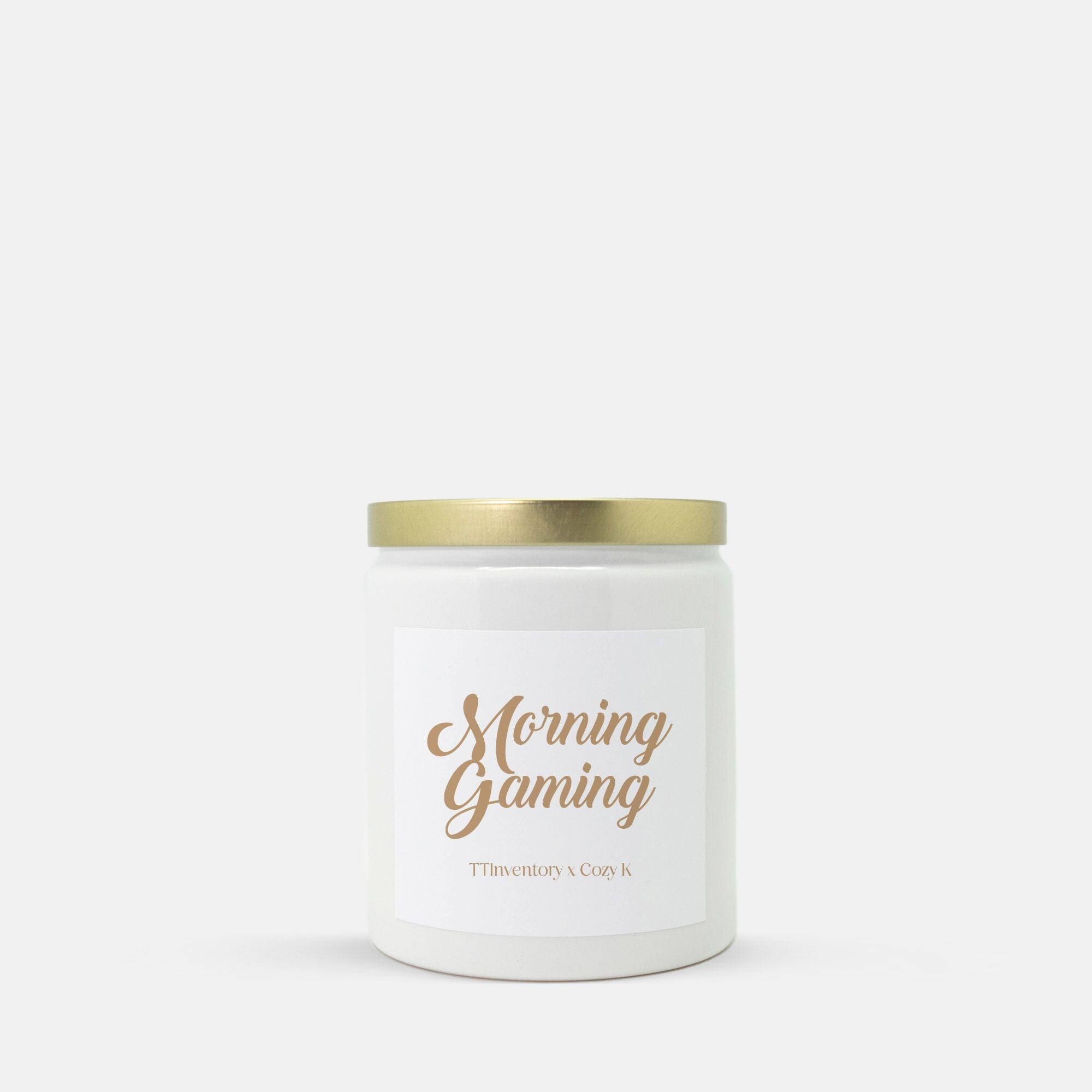 Morning Gaming | 8oz Ceramic Candle | Cozy Gamer Candles Threads & Thistles Inventory