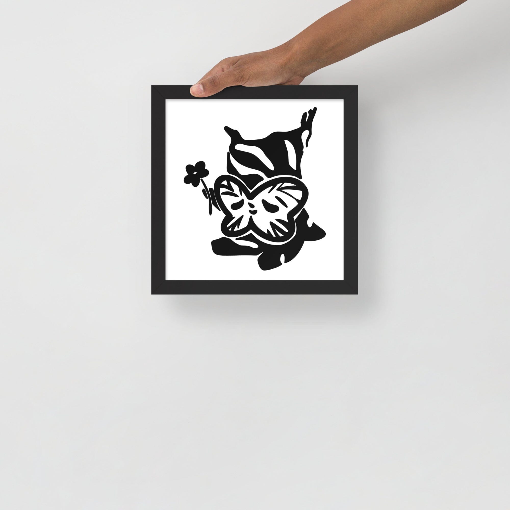 Flower Korok | Framed poster | The Legend of Zelda Threads & Thistles Inventory Black 10″×10″