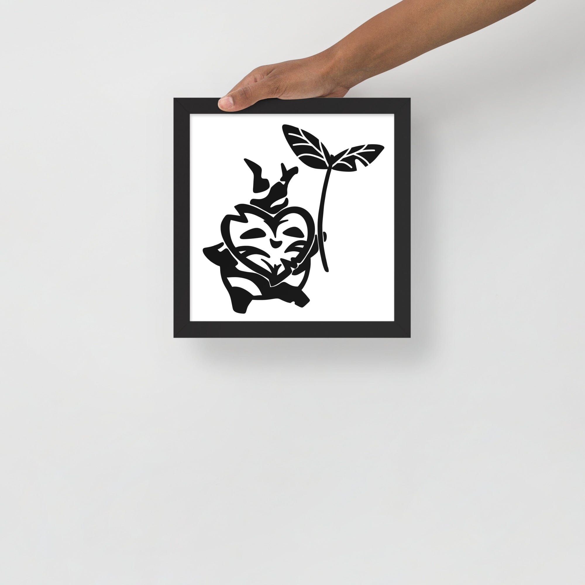 Flying Korok | Framed poster | The Legend of Zelda Threads & Thistles Inventory Black 10″×10″