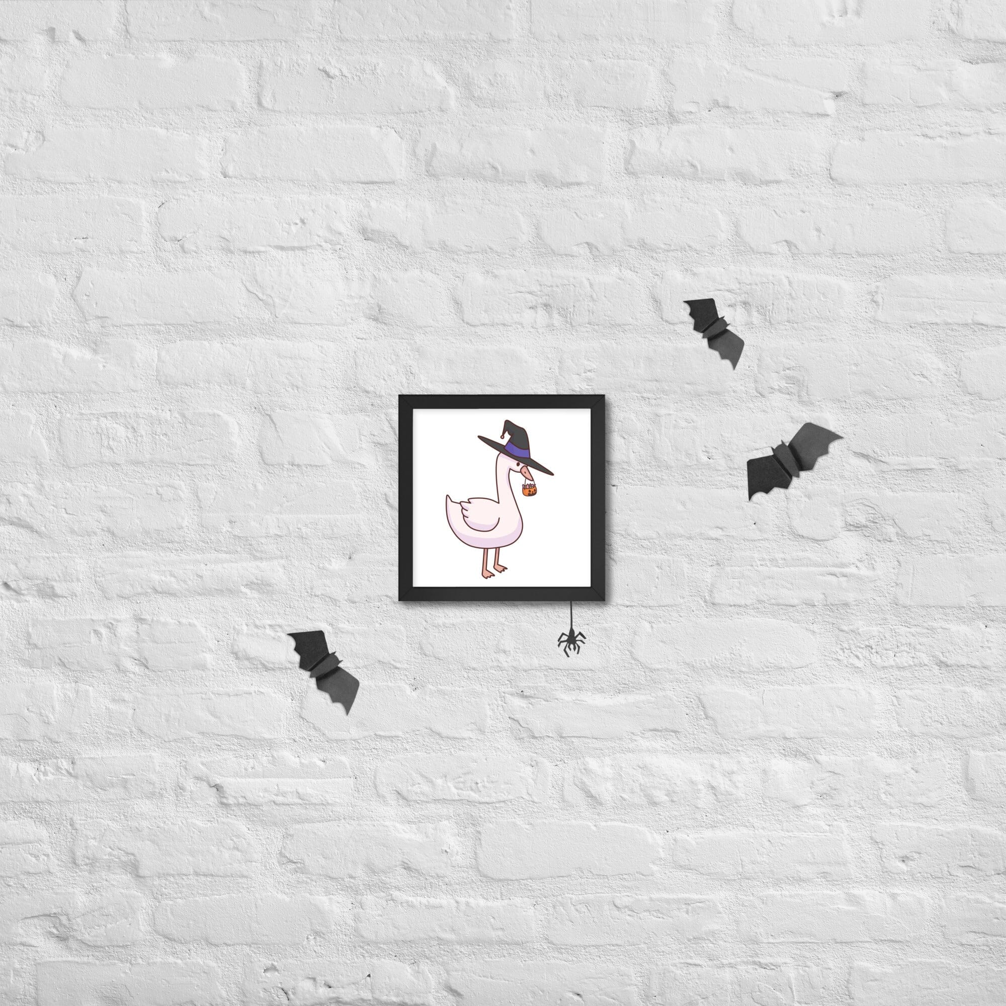 Halloween Goose | Framed poster | Fall TTI Stream Threads & Thistles Inventory Black 10″×10″