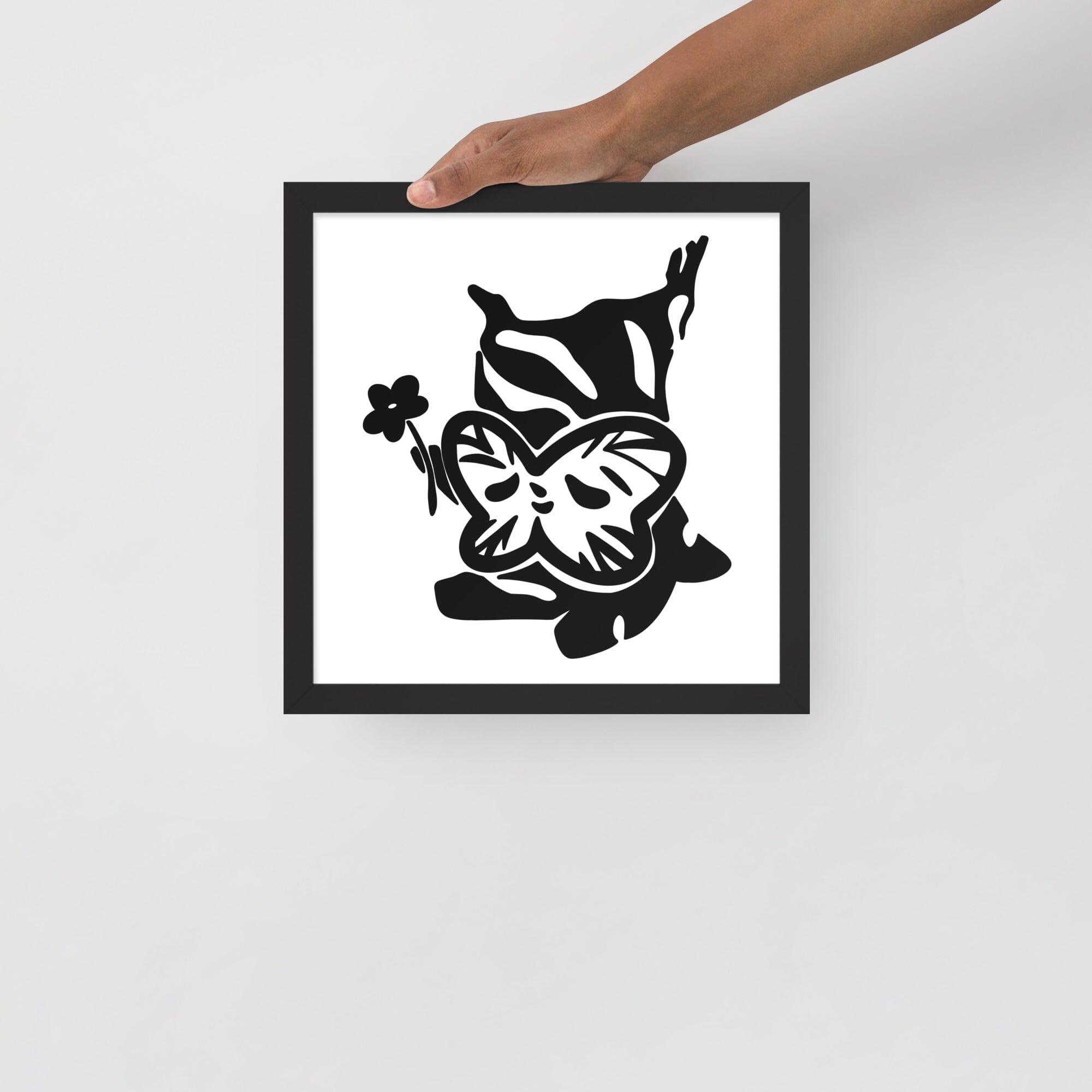 Flower Korok | Framed poster | The Legend of Zelda Threads & Thistles Inventory Black 12″×12″