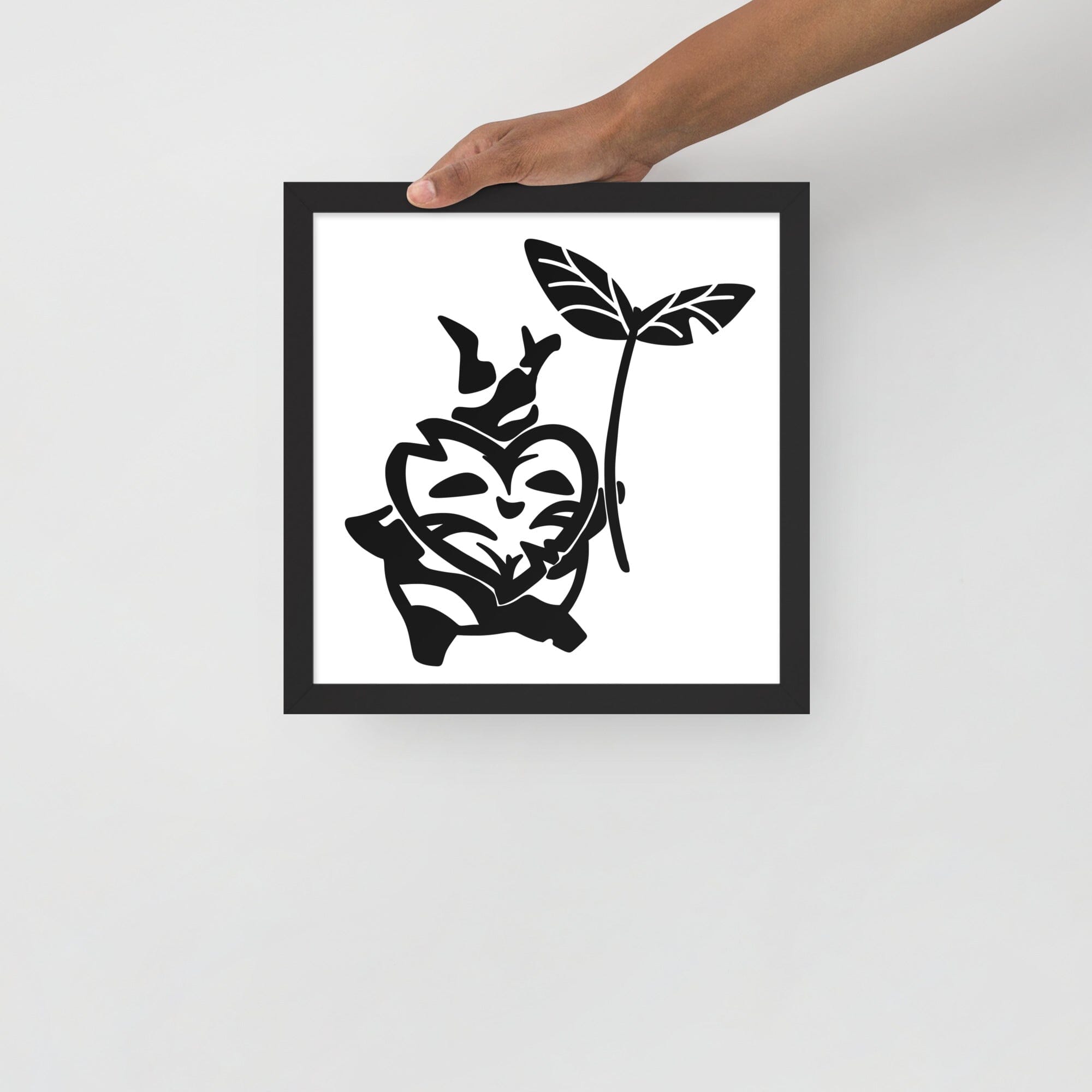 Flying Korok | Framed poster | The Legend of Zelda Threads & Thistles Inventory Black 12″×12″