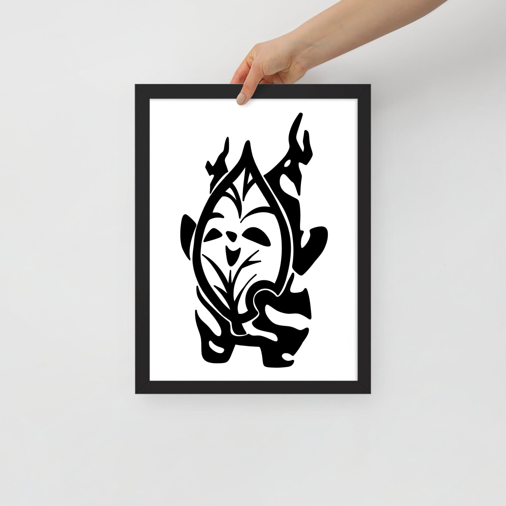 Happy Korok | Framed poster | The Legend of Zelda Threads & Thistles Inventory Black 12″×16″
