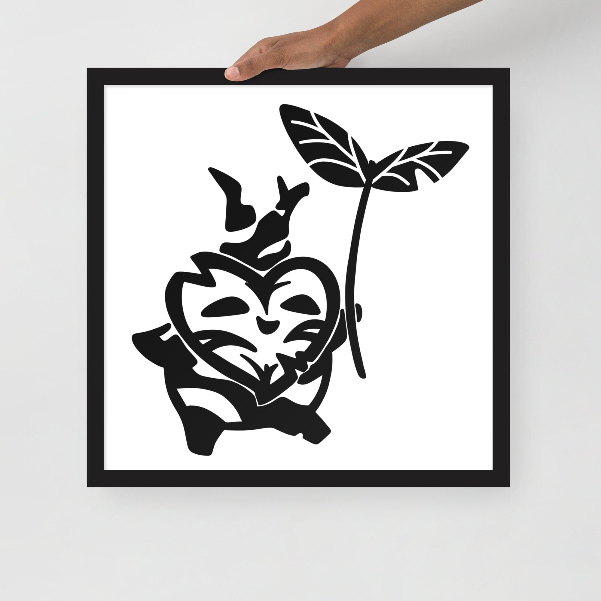 Flying Korok | Framed poster | The Legend of Zelda Threads & Thistles Inventory Black 18″×18″