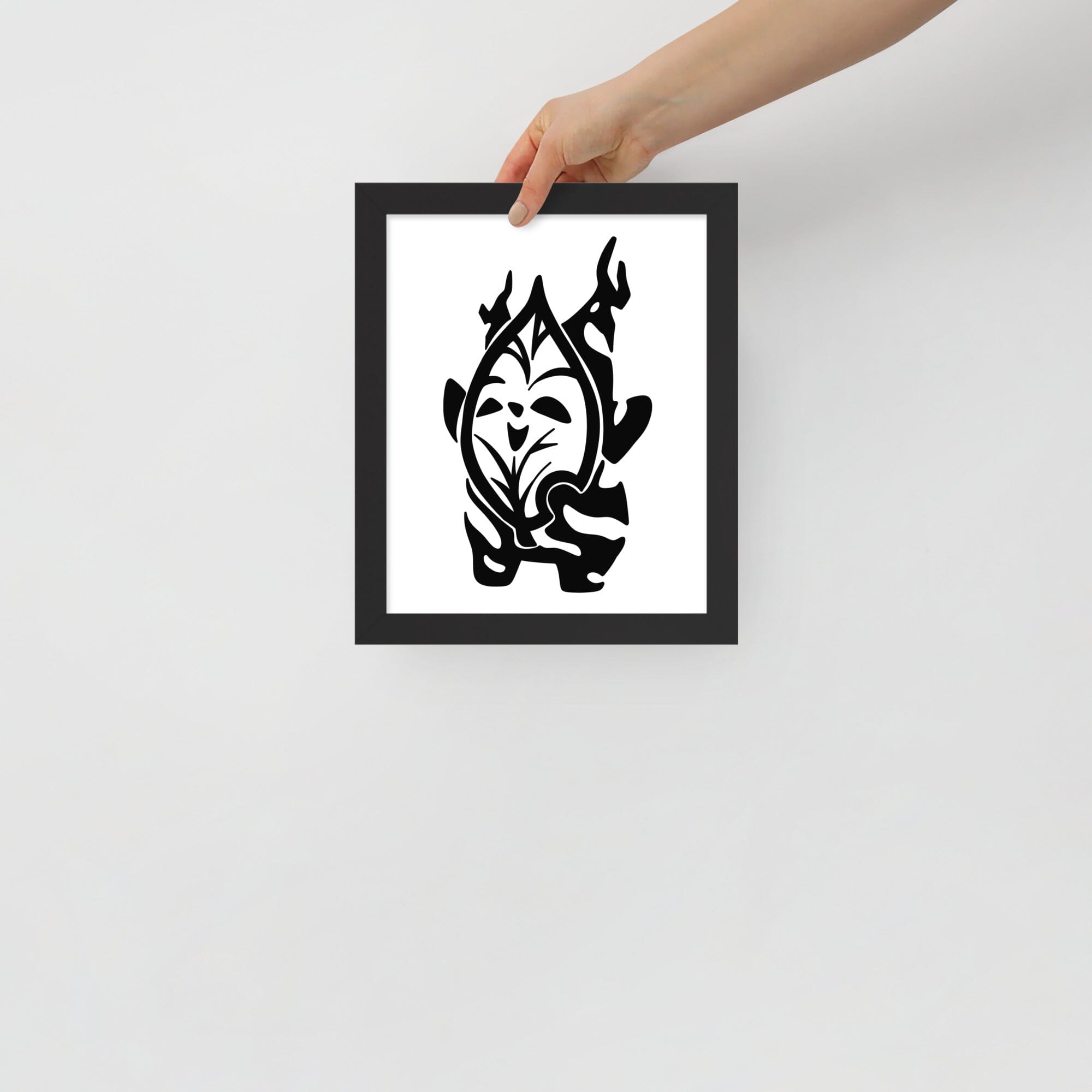 Happy Korok | Framed poster | The Legend of Zelda Threads & Thistles Inventory Black 8″×10″