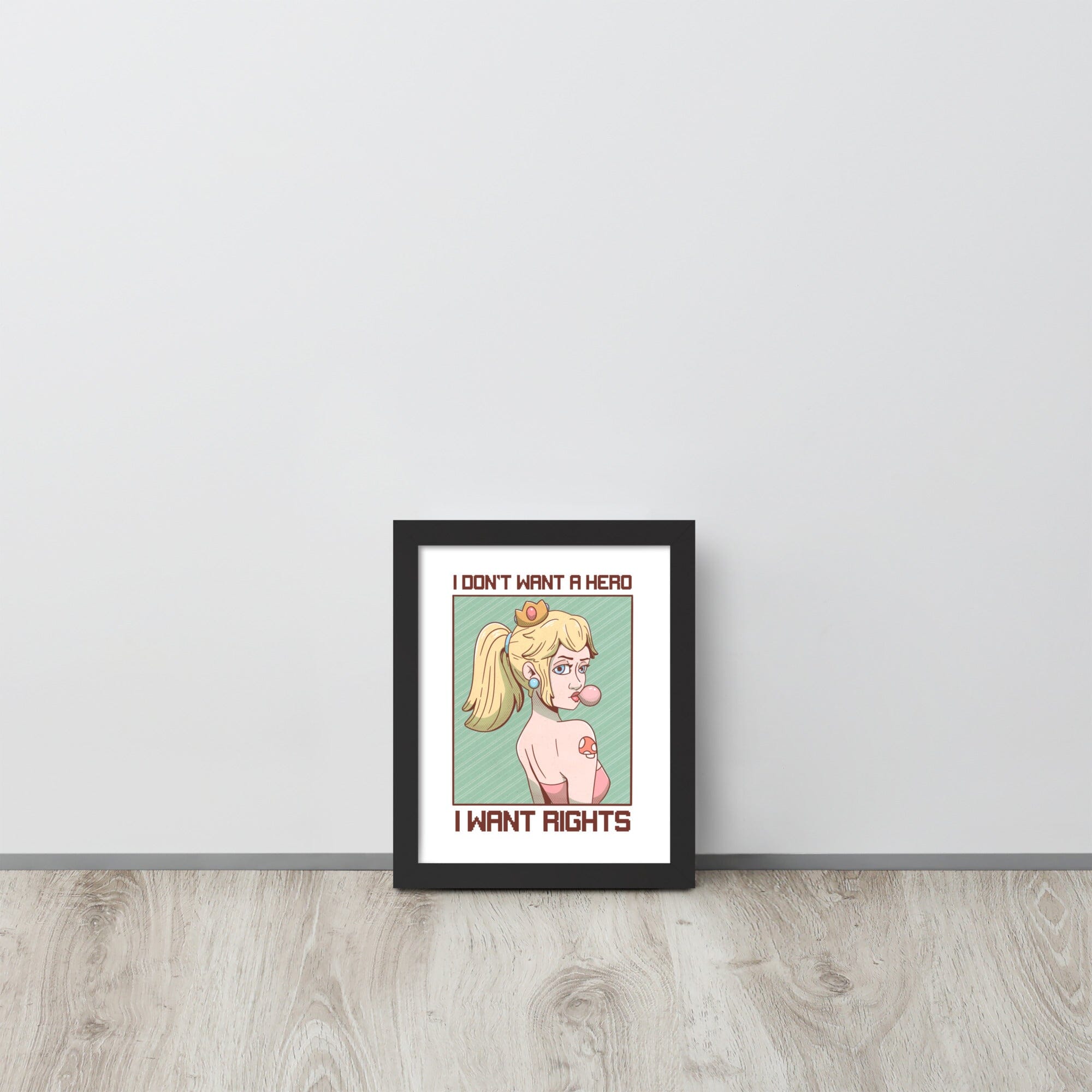 I Want Rights | Framed poster | Feminist Gamer Threads & Thistles Inventory Black 8″×10″