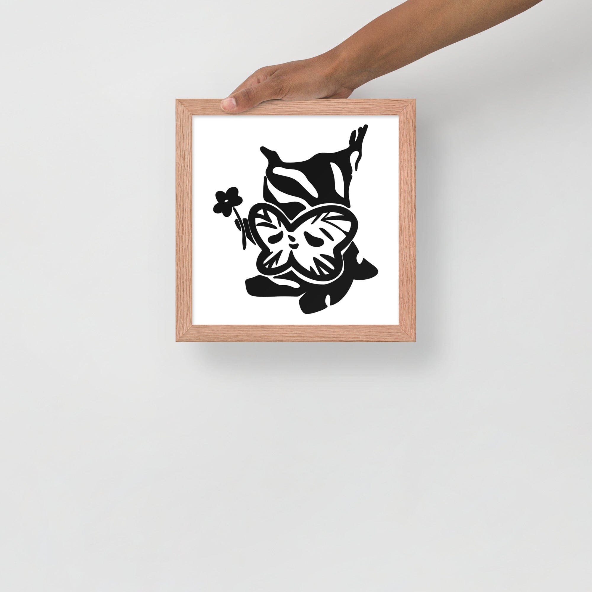 Flower Korok | Framed poster | The Legend of Zelda Threads & Thistles Inventory Red Oak 10″×10″