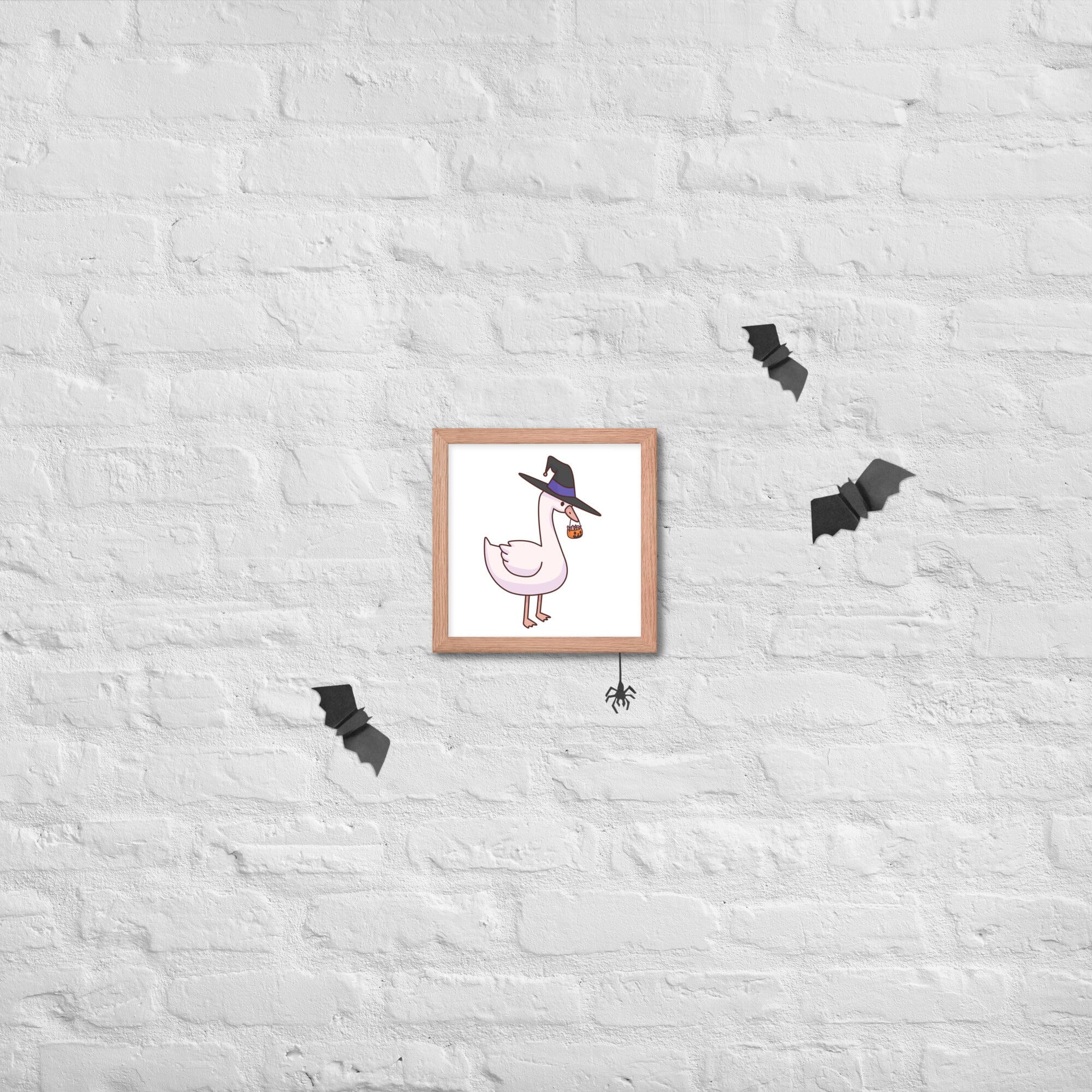 Halloween Goose | Framed poster | Fall TTI Stream Threads & Thistles Inventory Red Oak 10″×10″