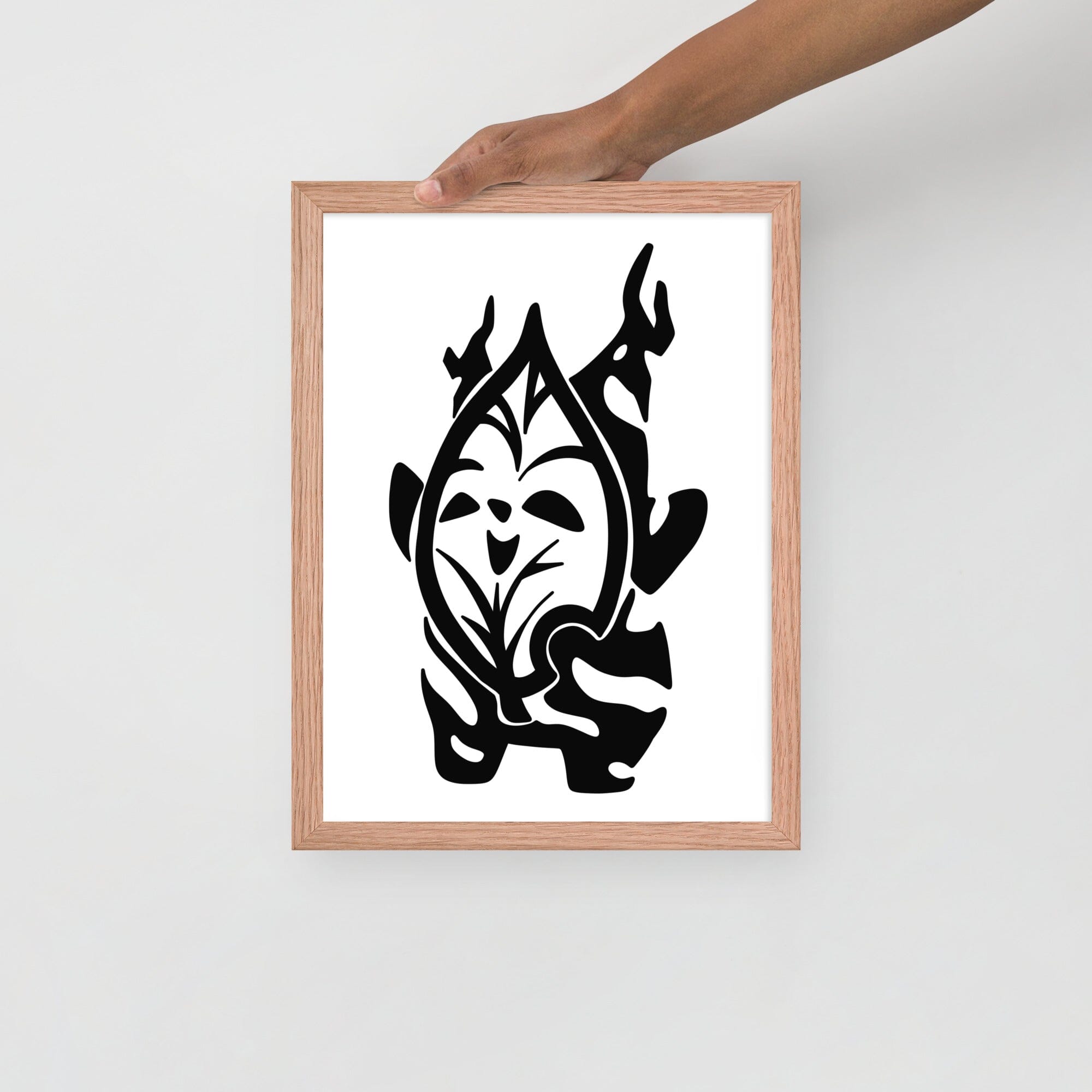 Happy Korok | Framed poster | The Legend of Zelda Threads & Thistles Inventory Red Oak 12″×16″