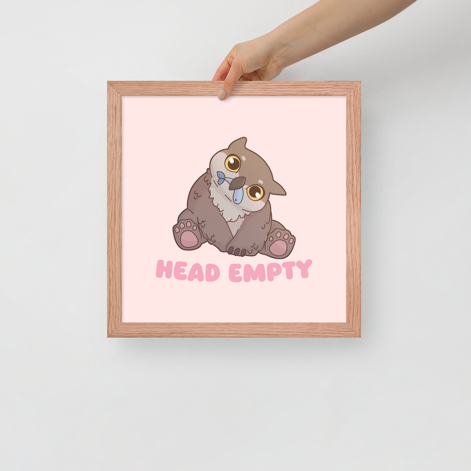 Head Empty | Framed poster | Baldur's Gate Threads & Thistles Inventory Red Oak 14″×14″ 