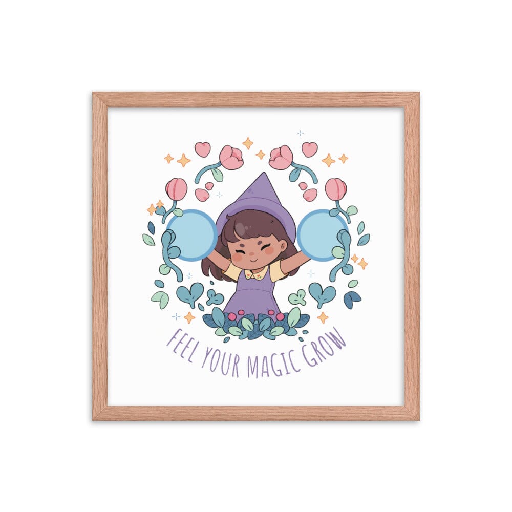 Feel your Magic Grow | Framed poster | Fields of Mistria Threads & Thistles Inventory Red Oak 16″×16″