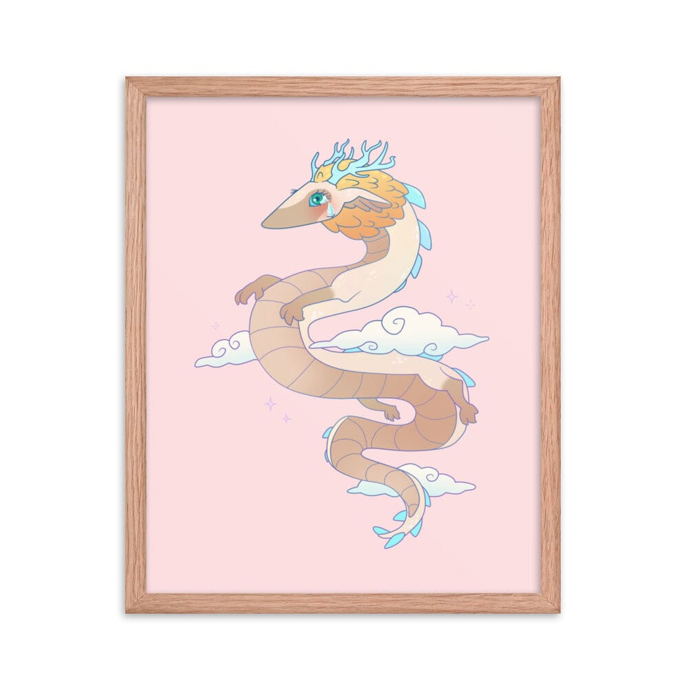 Light Dragon | Framed poster | Titty Tea Zelda Threads & Thistles Inventory Red Oak 16″×20″