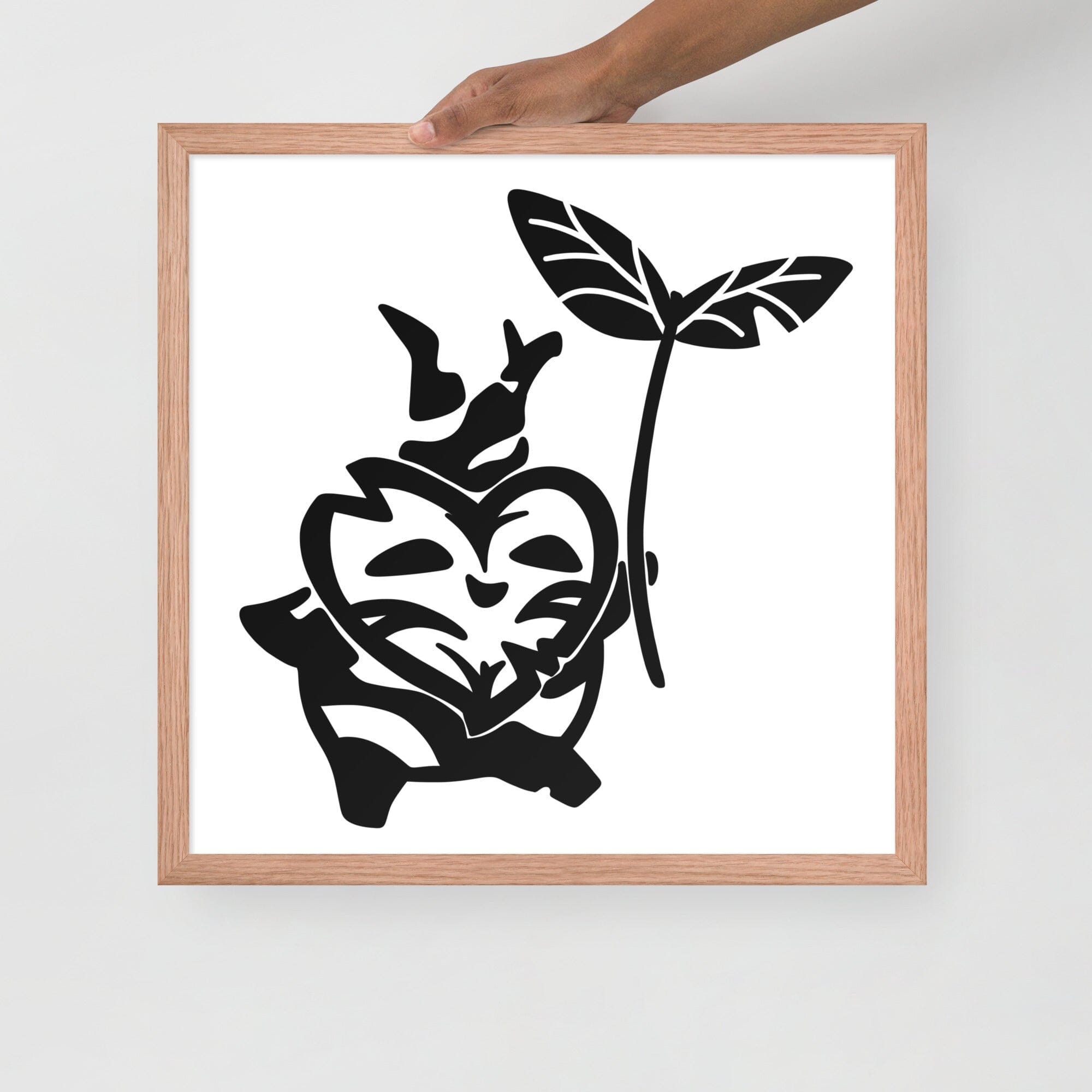 Flying Korok | Framed poster | The Legend of Zelda Threads & Thistles Inventory Red Oak 18″×18″