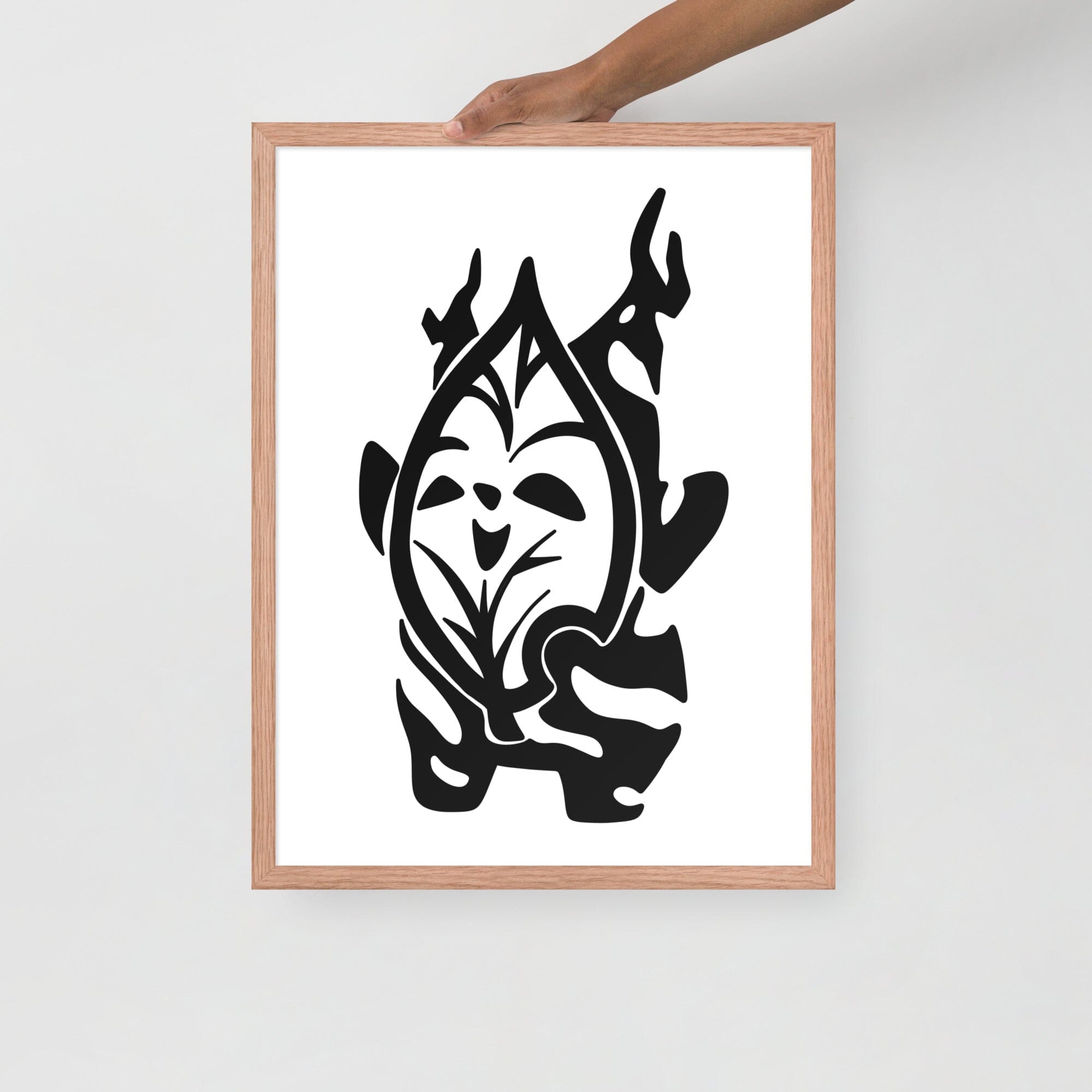 Happy Korok | Framed poster | The Legend of Zelda Threads & Thistles Inventory Red Oak 18″×24″