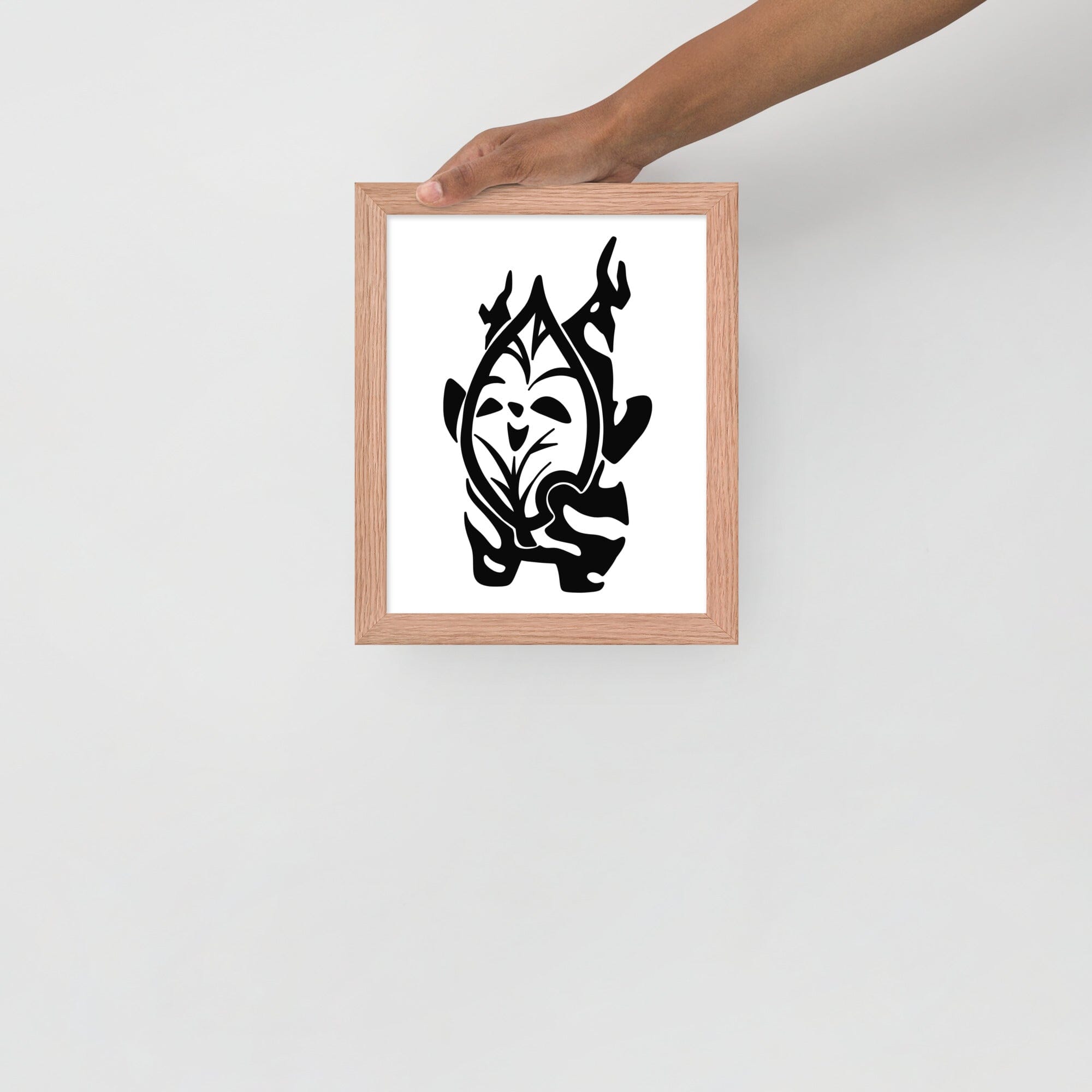 Happy Korok | Framed poster | The Legend of Zelda Threads & Thistles Inventory Red Oak 8″×10″