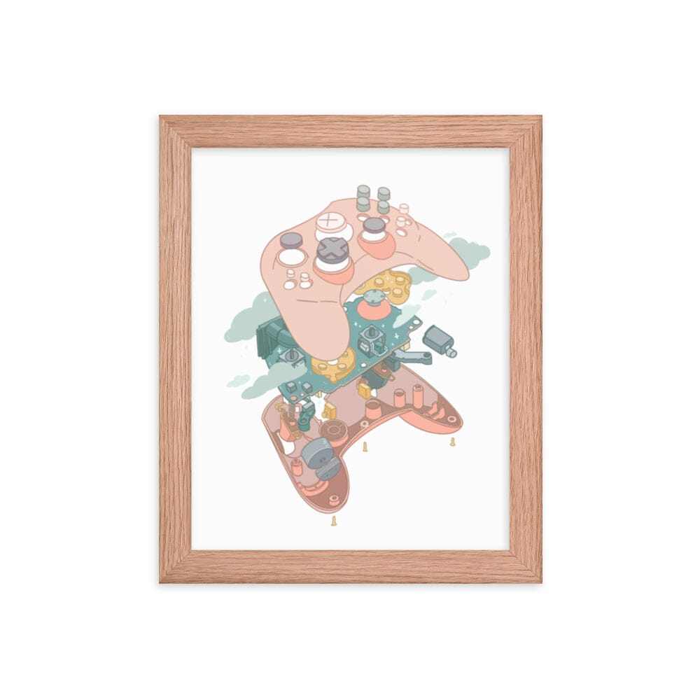 On The Inside (Deconstructed Controller) | Framed poster Threads & Thistles Inventory