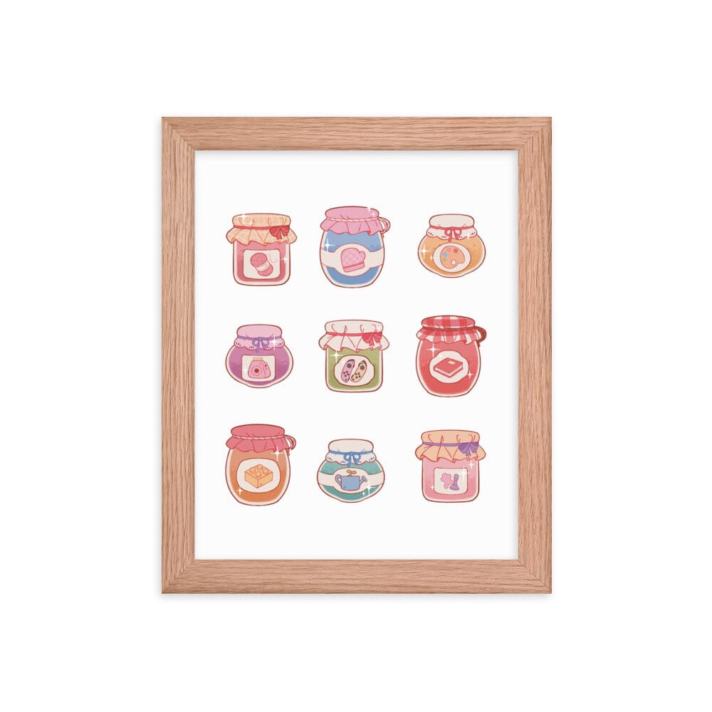 Cozy Hobby Jams | Framed poster | Cozy Games & Hobbies Threads & Thistles Inventory Red Oak 8″×10″